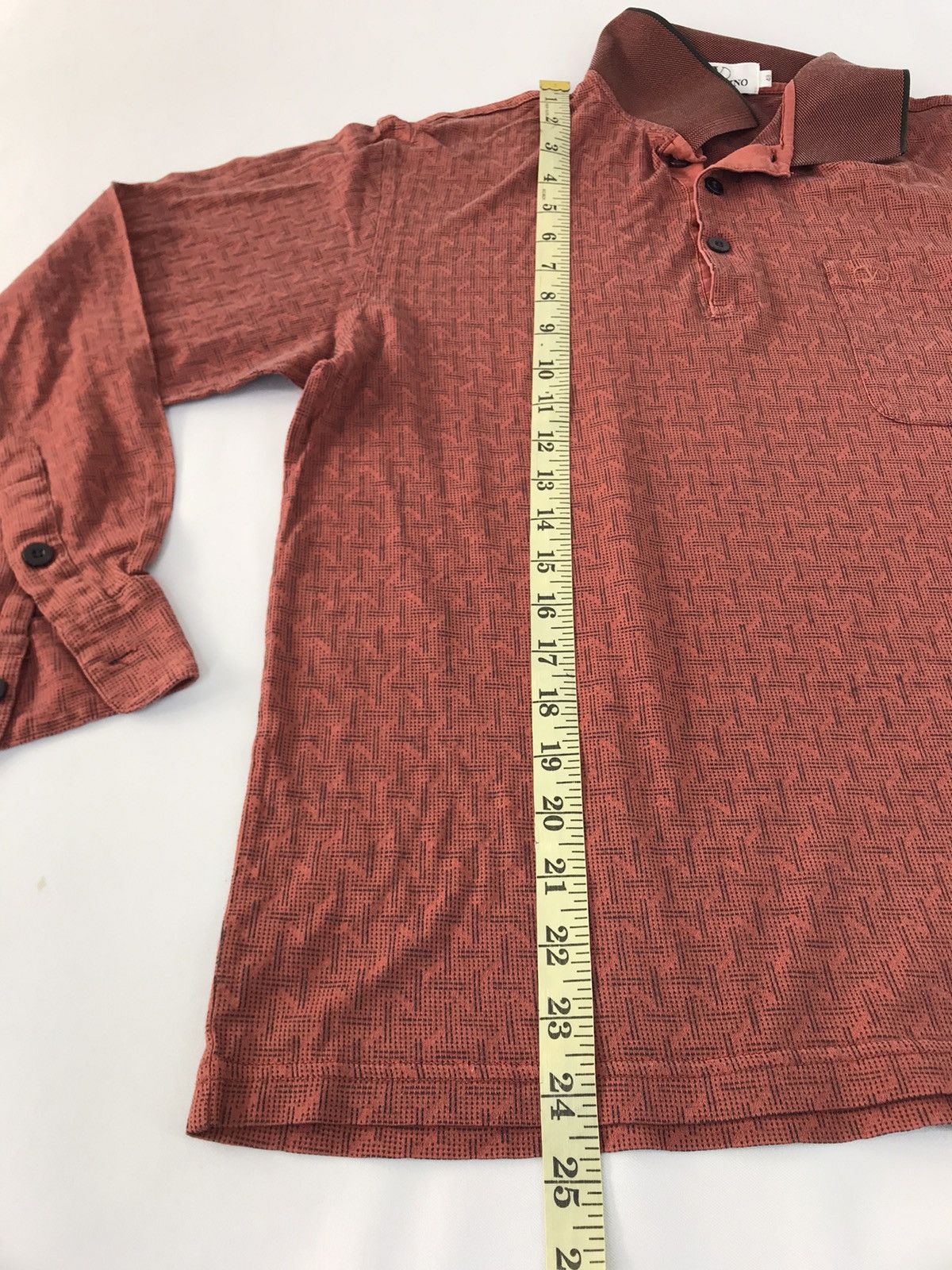 Designer Valentino Studio Single Pocket Longsleeve Polo Printed Size US M / EU 48-50 / 2 - 11 Thumbnail