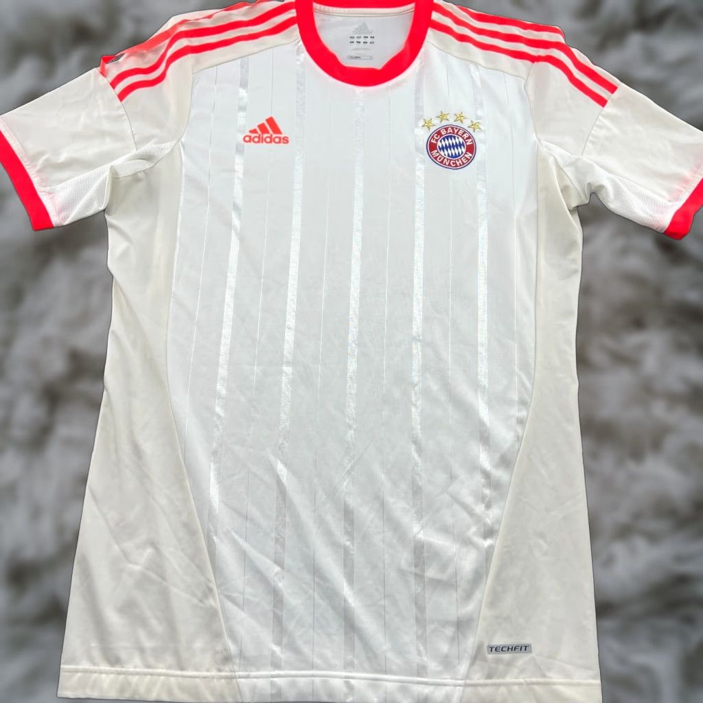 Adidas Adidas Bayern Munich 2012 2013 Away Player Issue Techfit Football Jersey Shirt Men Size 11 White Short Sleeve Quick Dry Sports Jersey Size US L / EU 52-54 / 3 - 1 Thumbnail