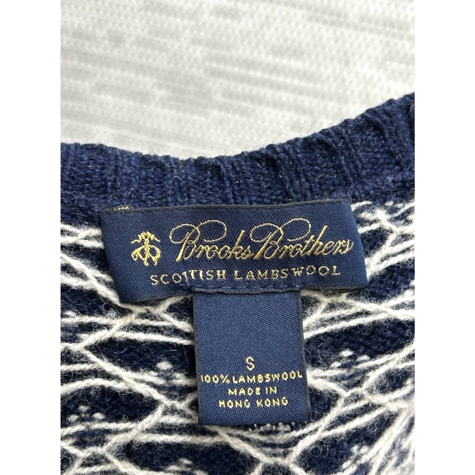 Brooks Brothers Brooks Brothers Sweater Womens Small Blue White Wool Knit Pullover Size S / US 4 / IT 40 - 3 Thumbnail