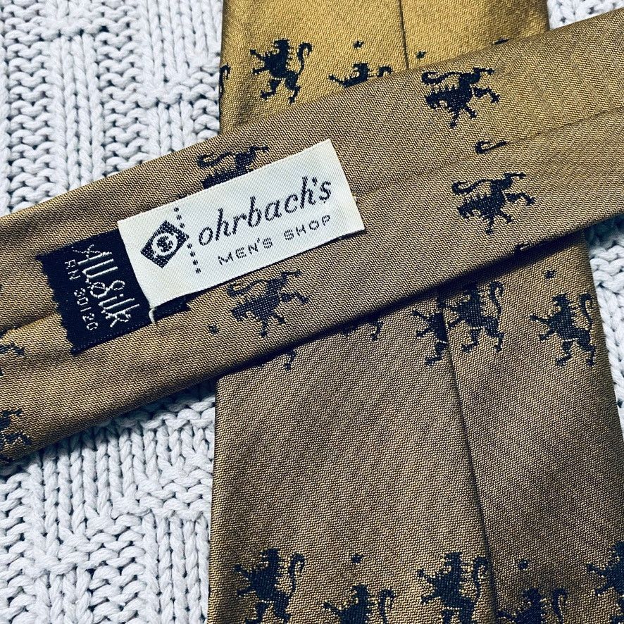 Vintage Vintage Ohrbach's silk golden lion tie Size ONE SIZE - 3 Thumbnail