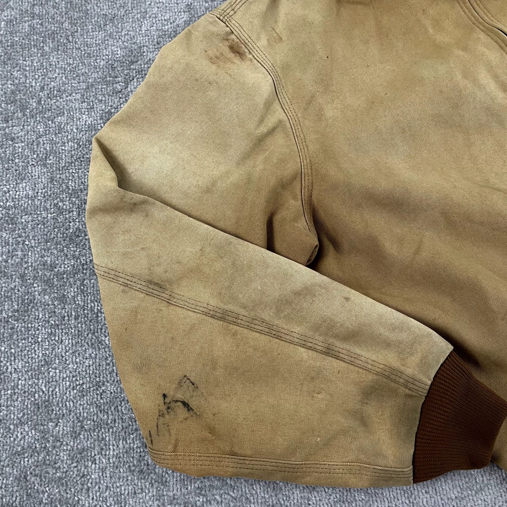 Carhartt VINTAGE Carhartt Jacket Mens 2XL Brown Overcoat Warm Workwear Hooded Lined Pockets Canvas Cotton Size US XXL / EU 58 / 5 - 7 Thumbnail
