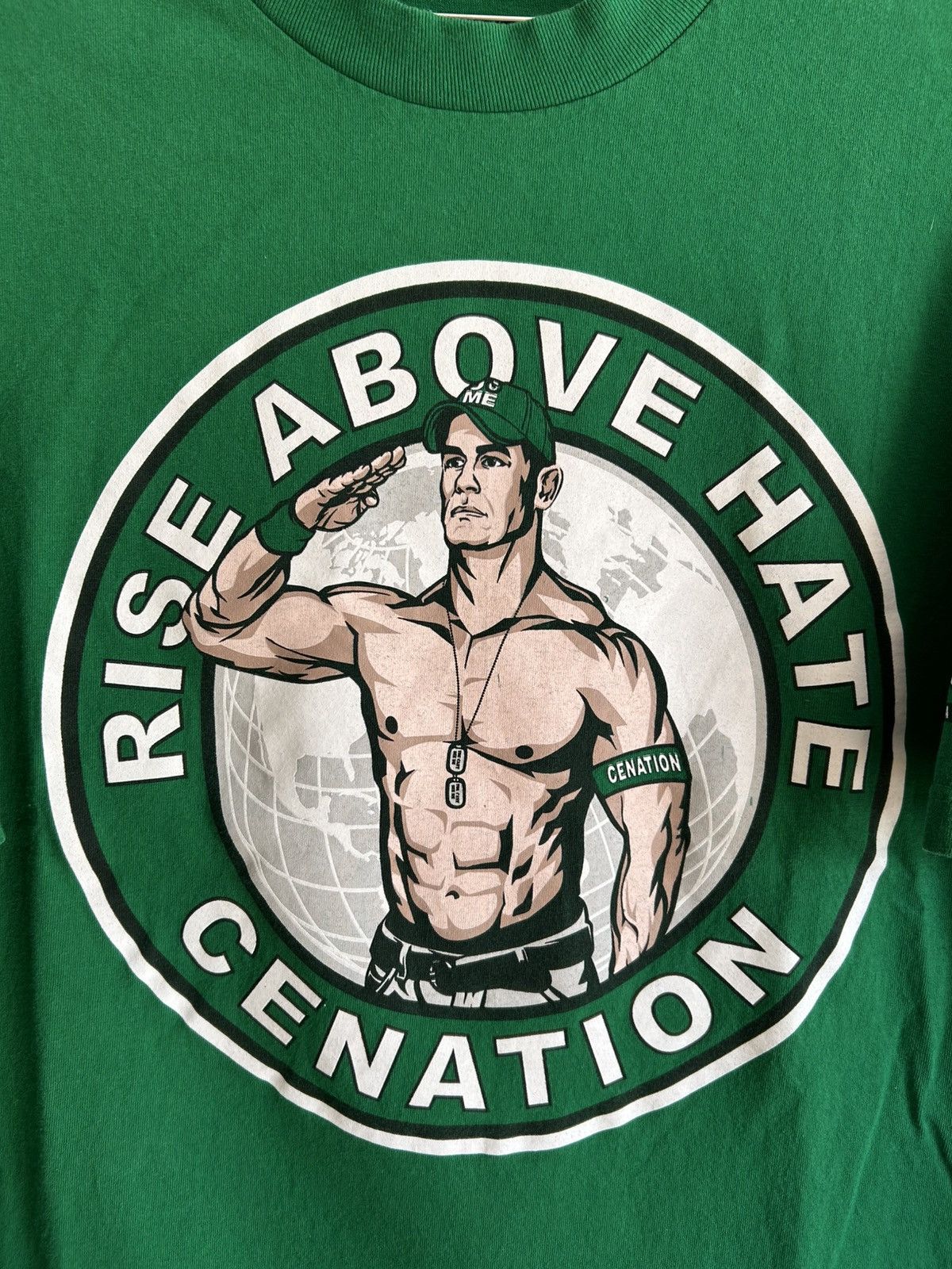 WWE John Cena Green Cenation U C ME WWE Wrestling tee Size US XXL / EU 58 / 5 - 2 Thumbnail