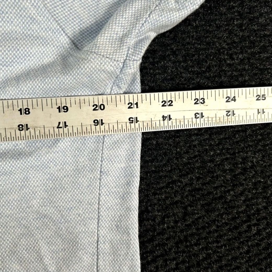 Vintage Robert Barakett Mens Light Blue Textured Short Sleeve Button Up Shirt XL Size US XL / EU 56 / 4 - 5 Thumbnail
