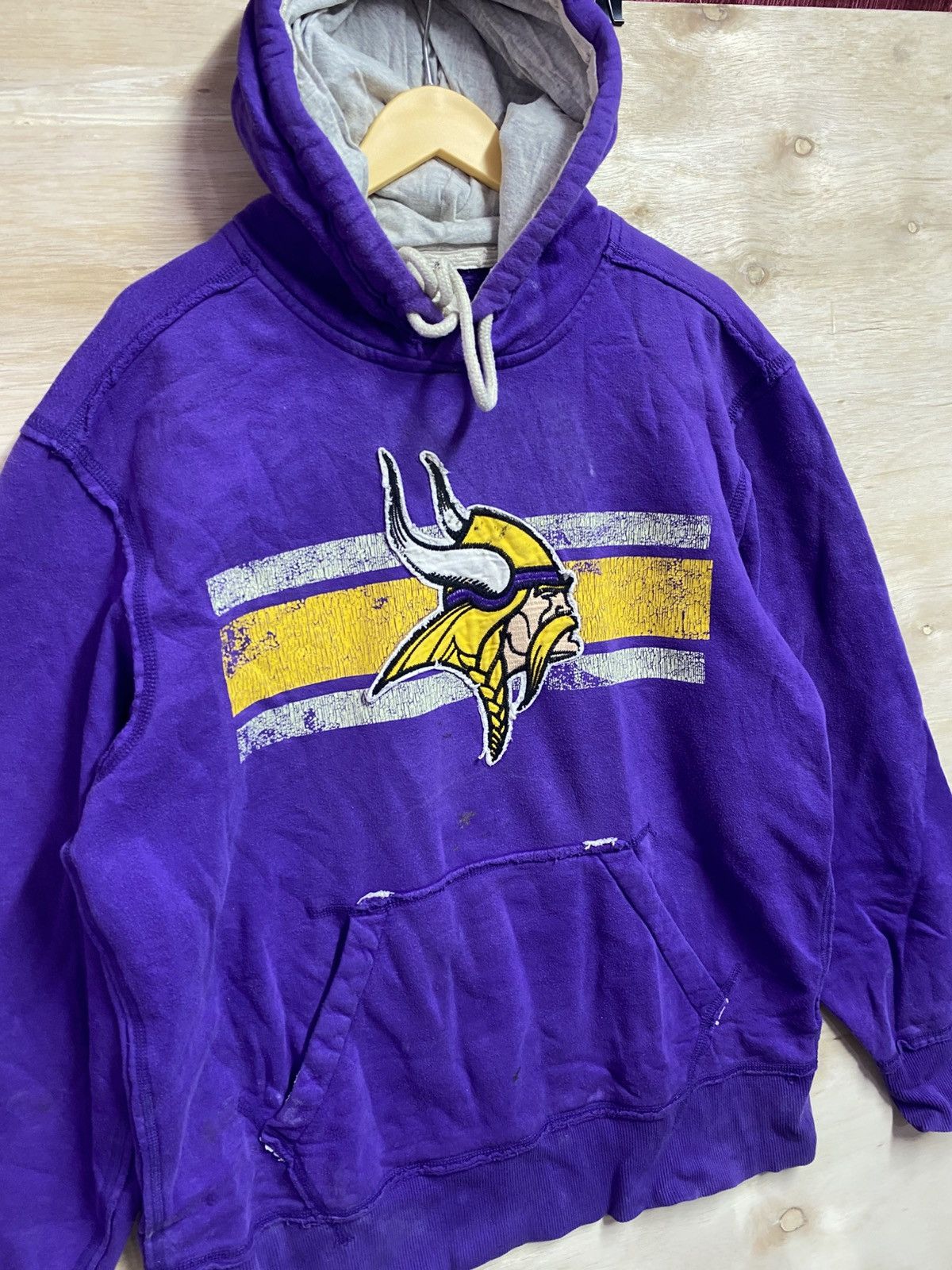 NFL Minnesota Vikings Stitch Applique Logo Pullover Hoodie Size US XL / EU 56 / 4 - 3 Thumbnail