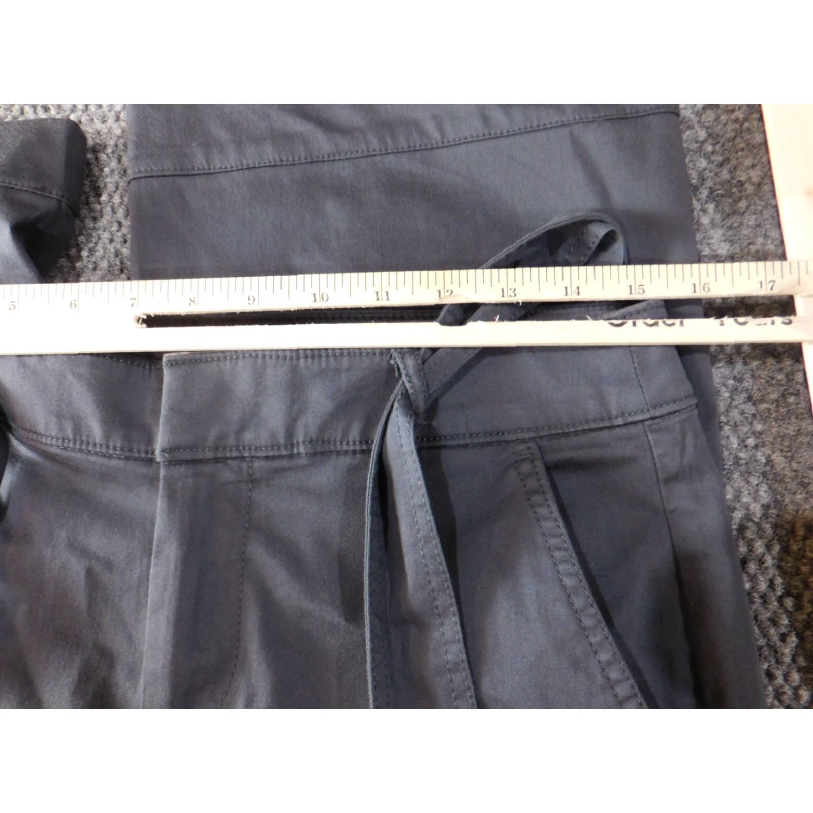 Vintage Loft Womens Pants 4 Blue Straight Crop Belt Casual Classic Chino Pants Size 4 Blue Regular Womens Size 30" / US 8 / IT 44 - 2 Thumbnail