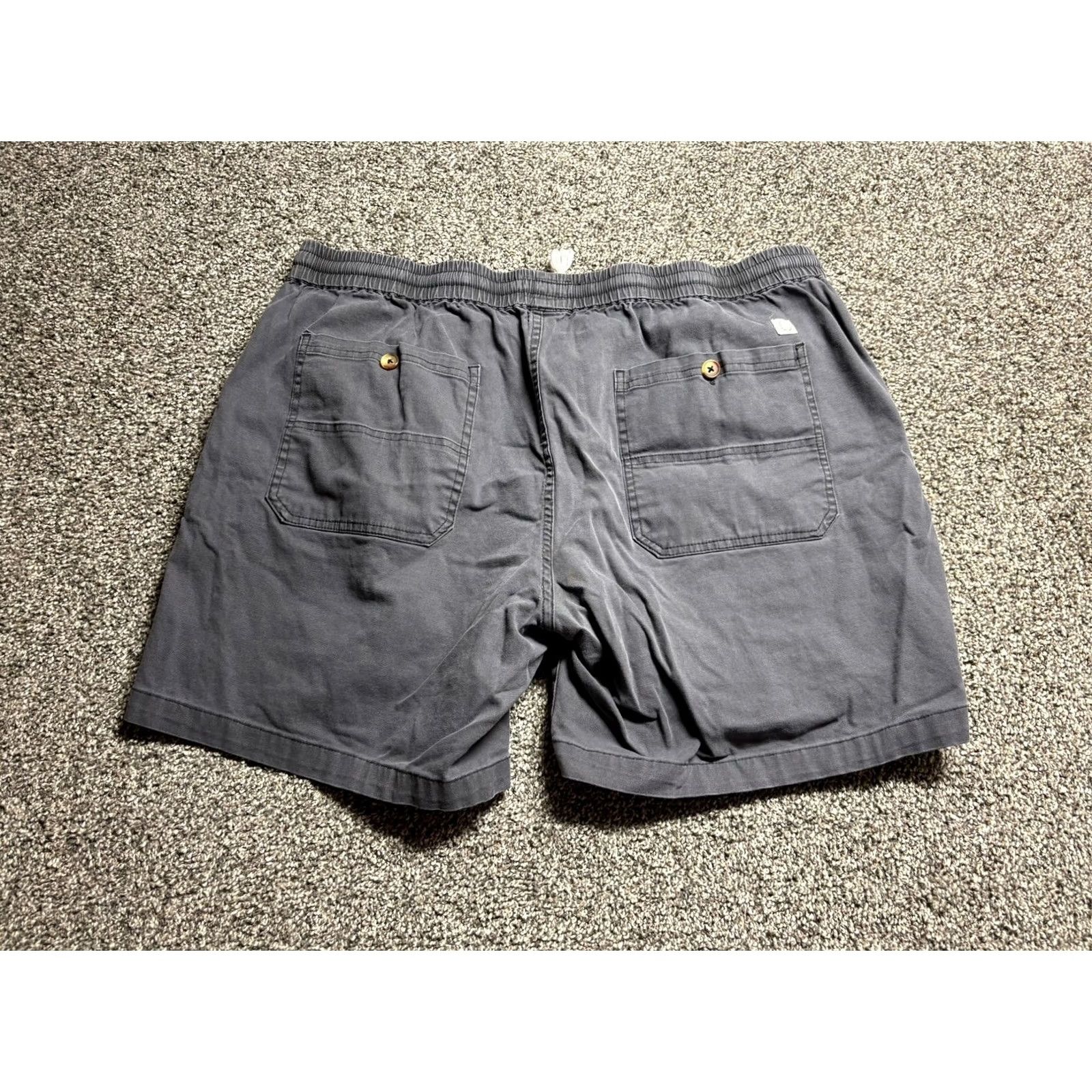 Marine Layer Marine Layer Chino Shorts Mens 2XL Beach Blue Canvas 6" Casual Practical Slat Pocket Logo Size US 39 - 3 Thumbnail