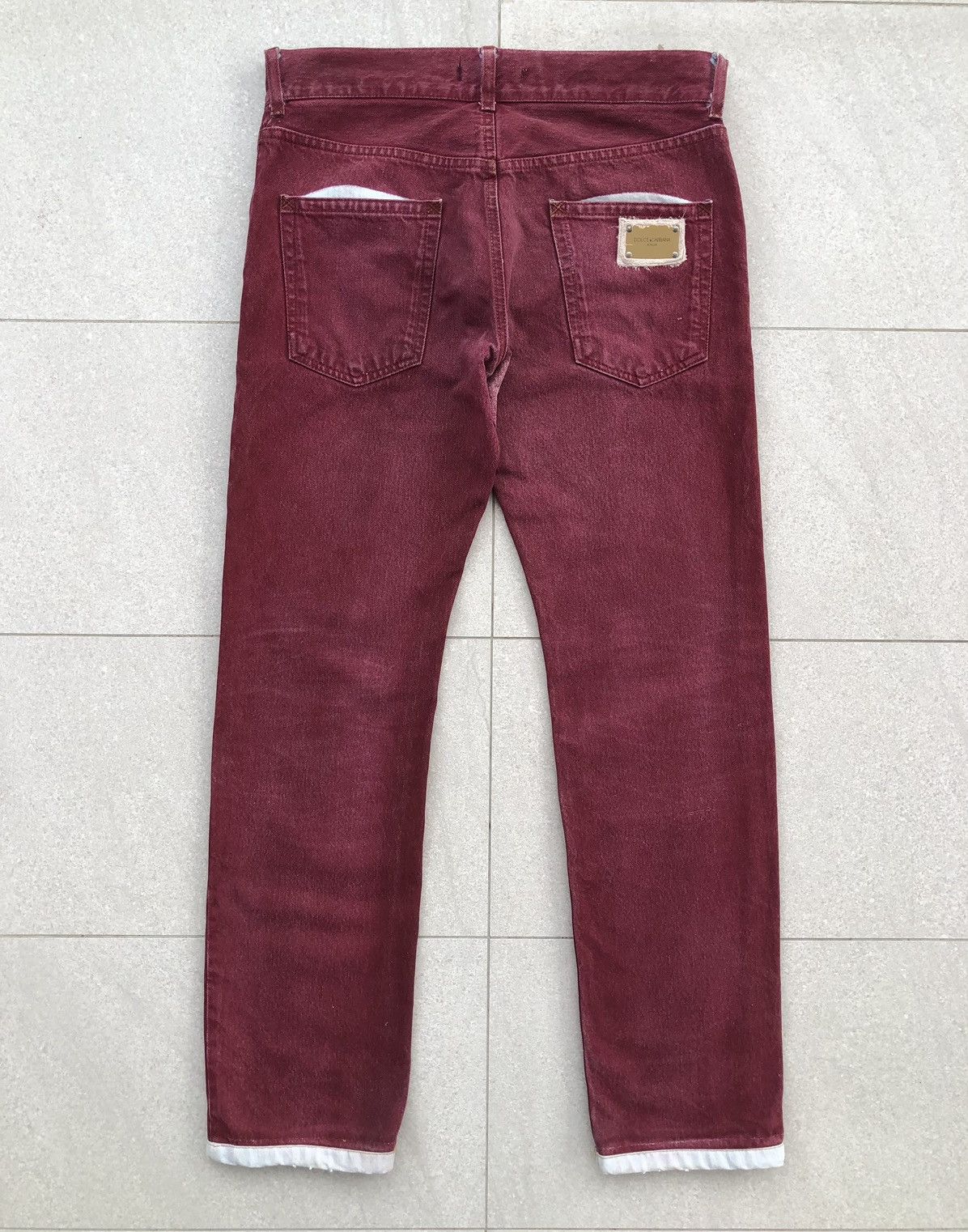 Dolce & Gabbana Vintage Dolce And Gabbana Red Denim Pants Size US 31 - 6 Thumbnail