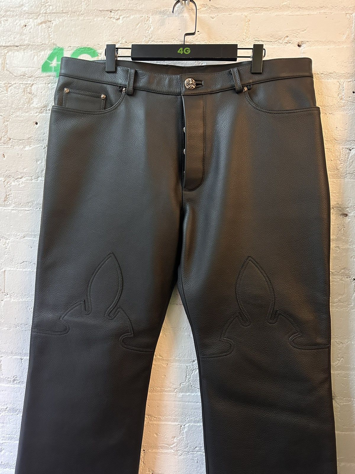 Chrome Hearts NEW sz 40 XXXL LEATHER Jeans