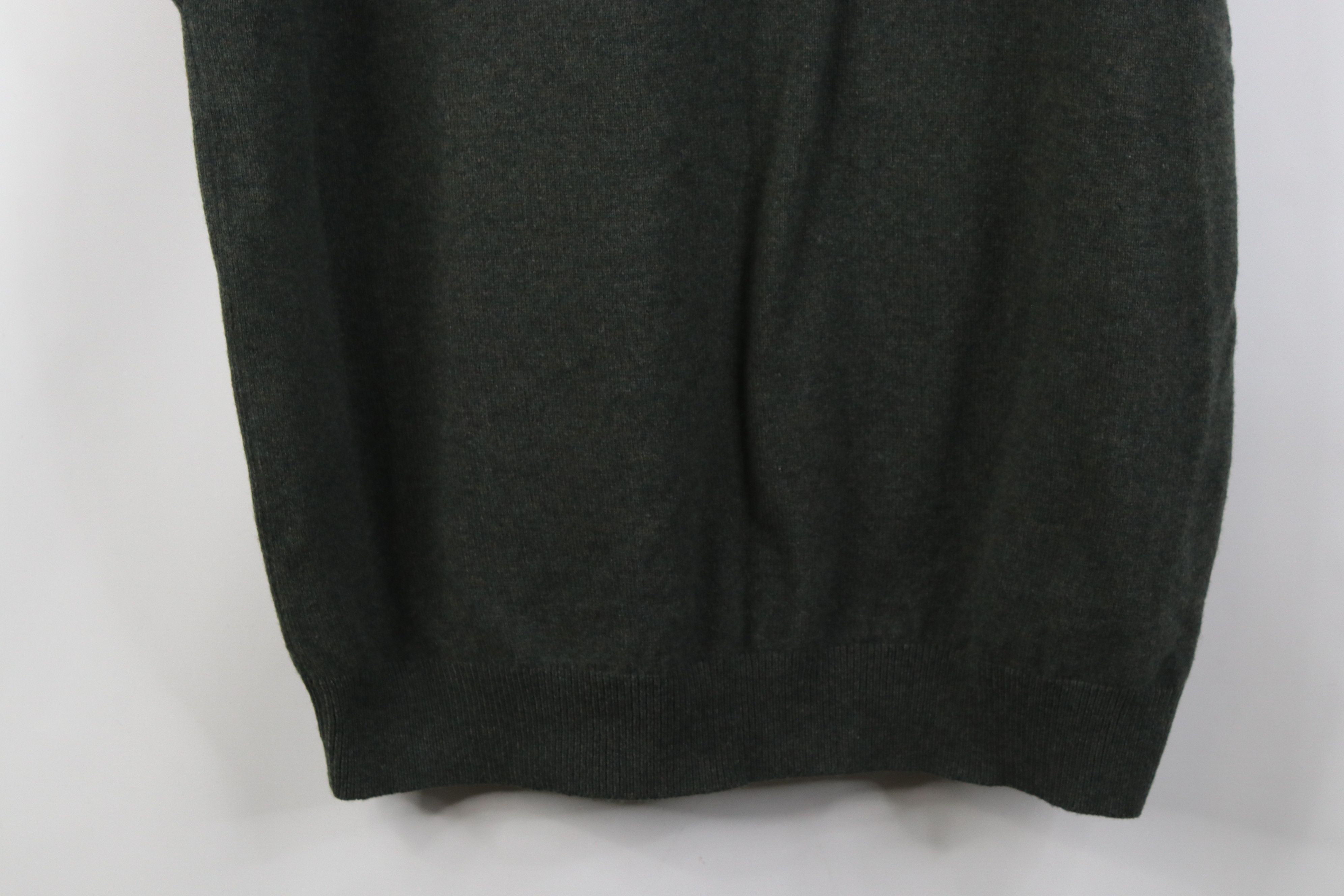 L.L. Bean Vintage 90s LL Bean Lambswool Knit V-Neck Sweater Vest Green Size US XL / EU 56 / 4 - 9 Thumbnail