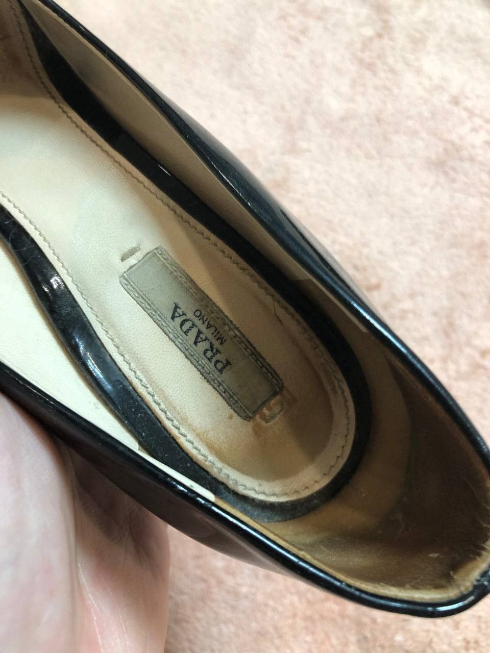 Prada Luxury Prada Patent Leather Black High Heels Size US 8 / IT 38 - 6 Thumbnail