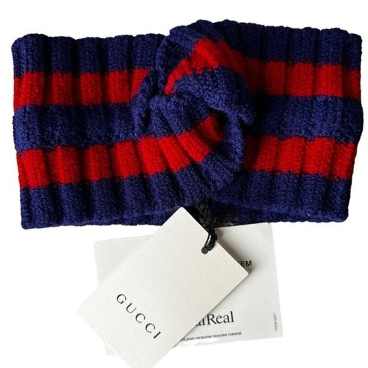 Gucci GUCCI Blue and Red Wool Headband w/ Tags and Box, M57 Size ONE SIZE - 1 Thumbnail