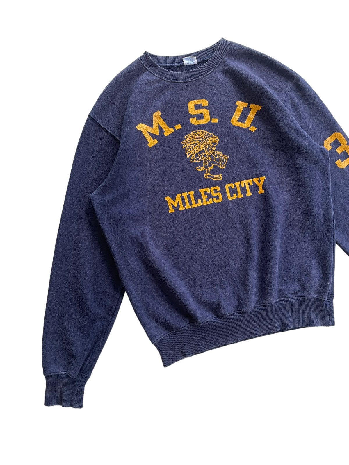 Champion Vintage 90s Champion MSU Miles City Sweatshirt Size US XL / EU 56 / 4 - 3 Thumbnail