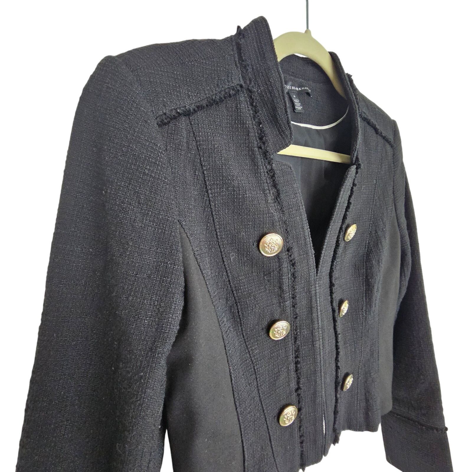White House Black Market White House Black Market Crop Military Blazer 4 Classic Size S / US 4 / IT 40 - 5 Thumbnail