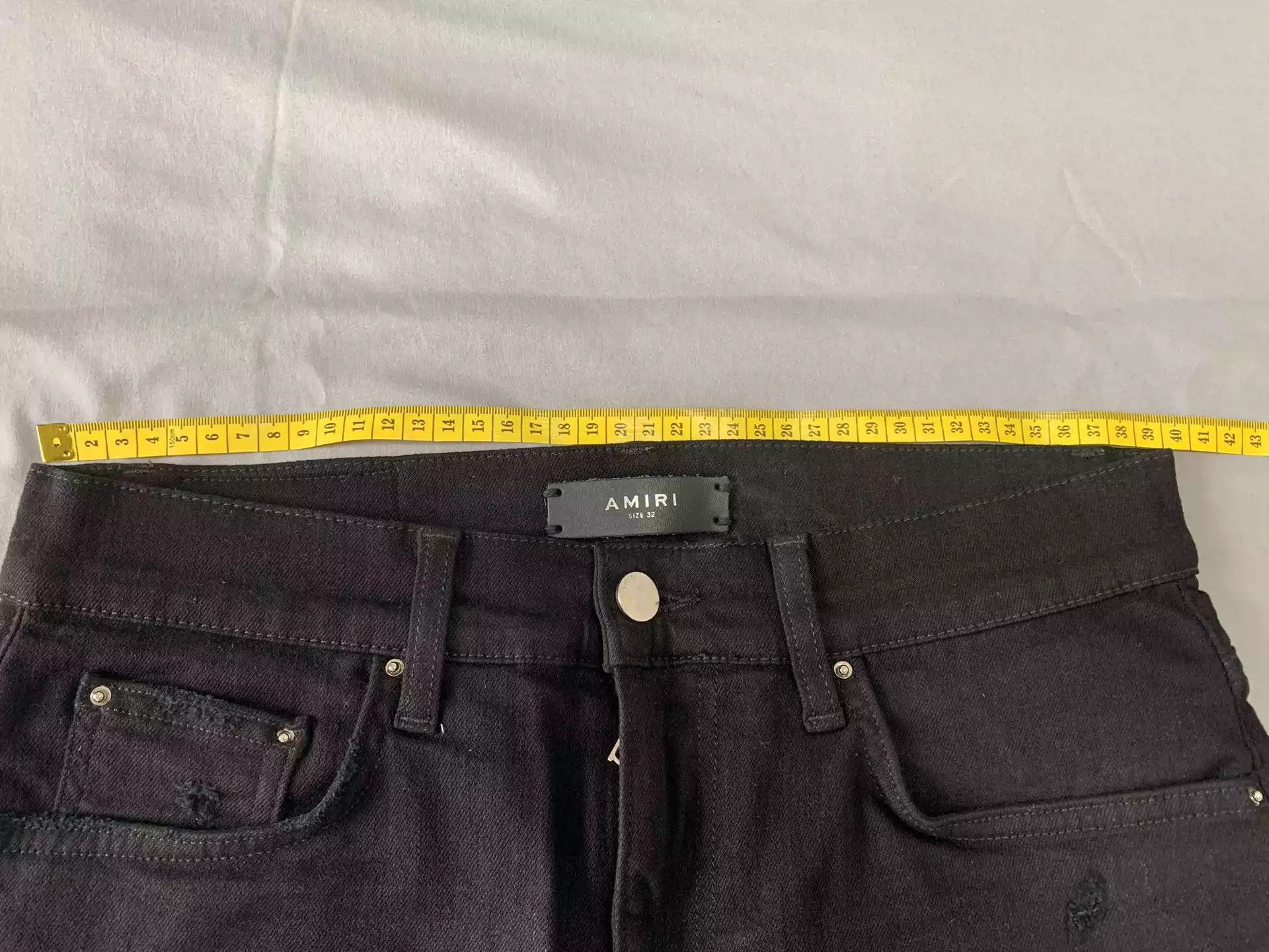 Amiri Amiri Double Knee Destroyed Black Skinny Jeans-2506 Size US 32 / EU 48 - 7 Thumbnail