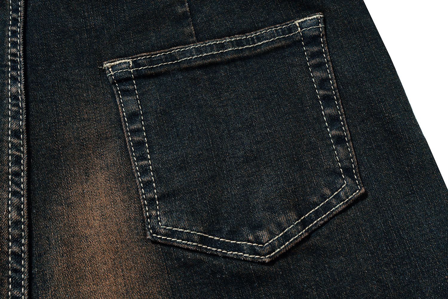 RO Ribbons Contrast Color Micro Flared Jeans