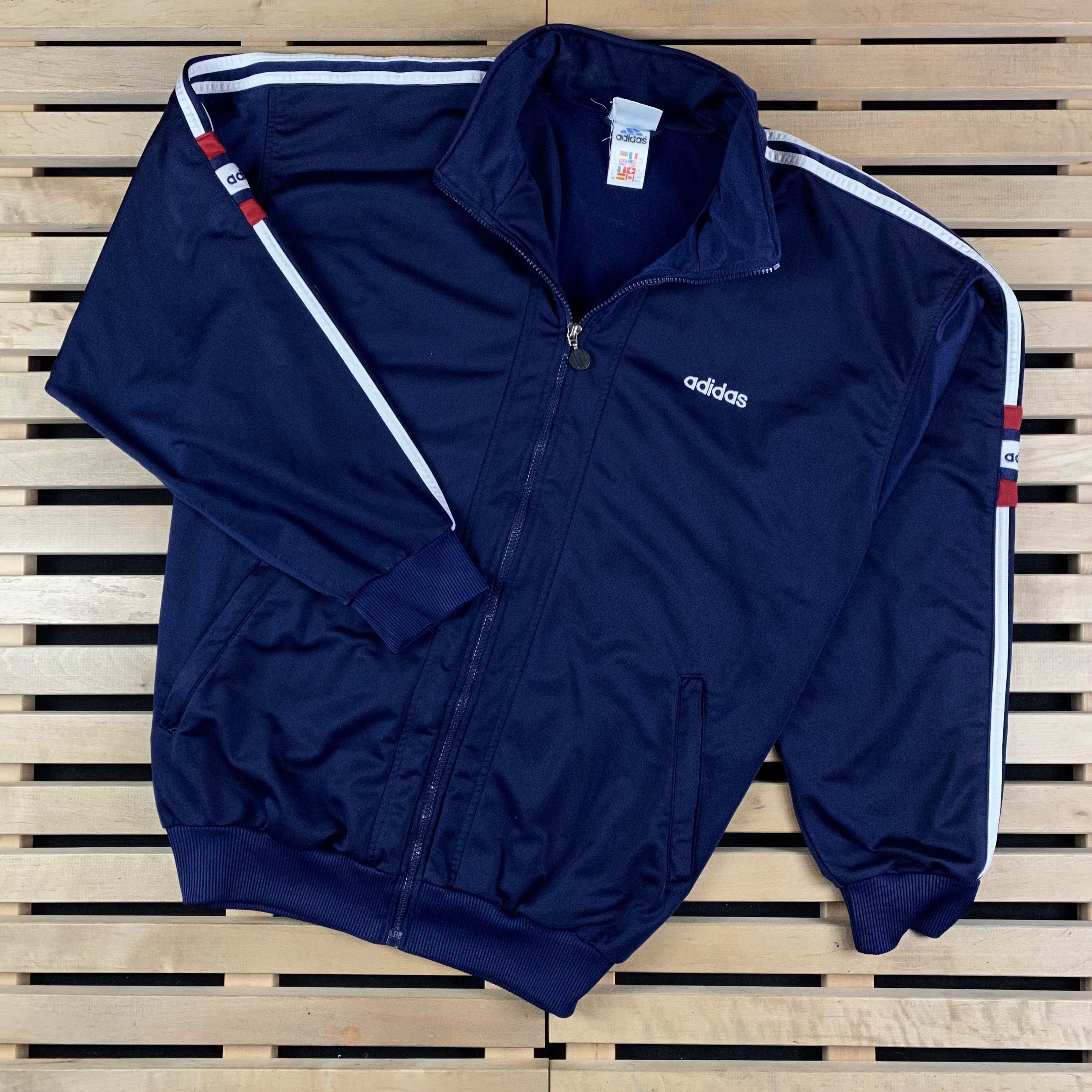 Adidas × Vintage Mens Zip Bomber Adidas Vintage Size XL Size US XL / EU 56 / 4 - 1 Thumbnail