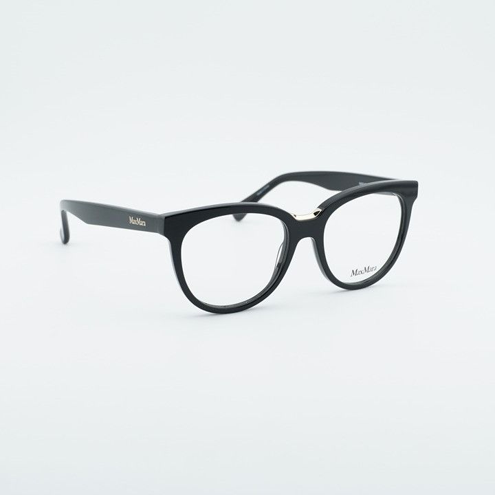 Max Mara Max Mara MM5110 001 Eyeglasses Black 52mm Oval Frame Size ONE SIZE - 5 Thumbnail