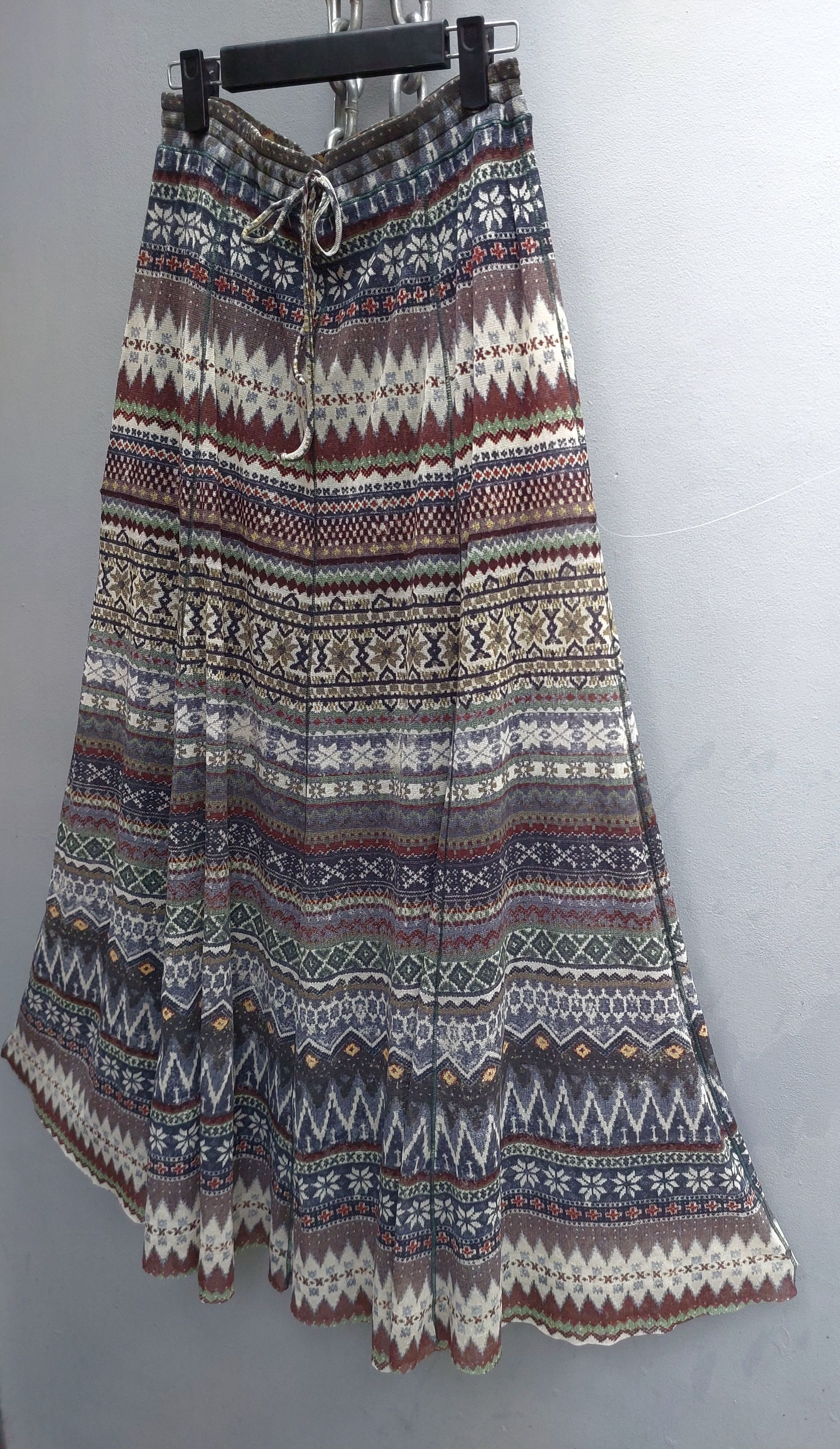 Jean Paul Gaultier Jean Paul Gaultier Gored Tribal Print Maxi Skirt Size 38" / US 16 / IT 52 - 6 Thumbnail