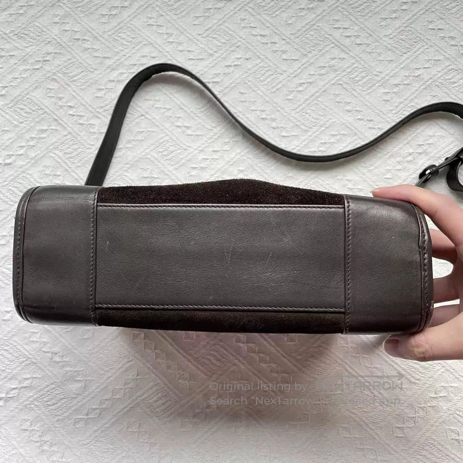 Loewe deep brown suede crossbody bag. Size ONE SIZE - 5 Thumbnail