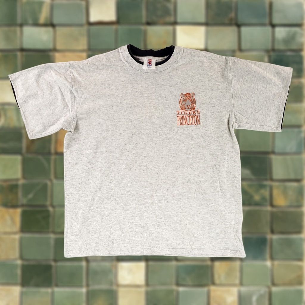 Doublet VINTAGE Princeton University Tigers T Shirt VTG 90s Double Collar Gray Made USA Mens XL Size US XL / EU 56 / 4 - 1 Thumbnail