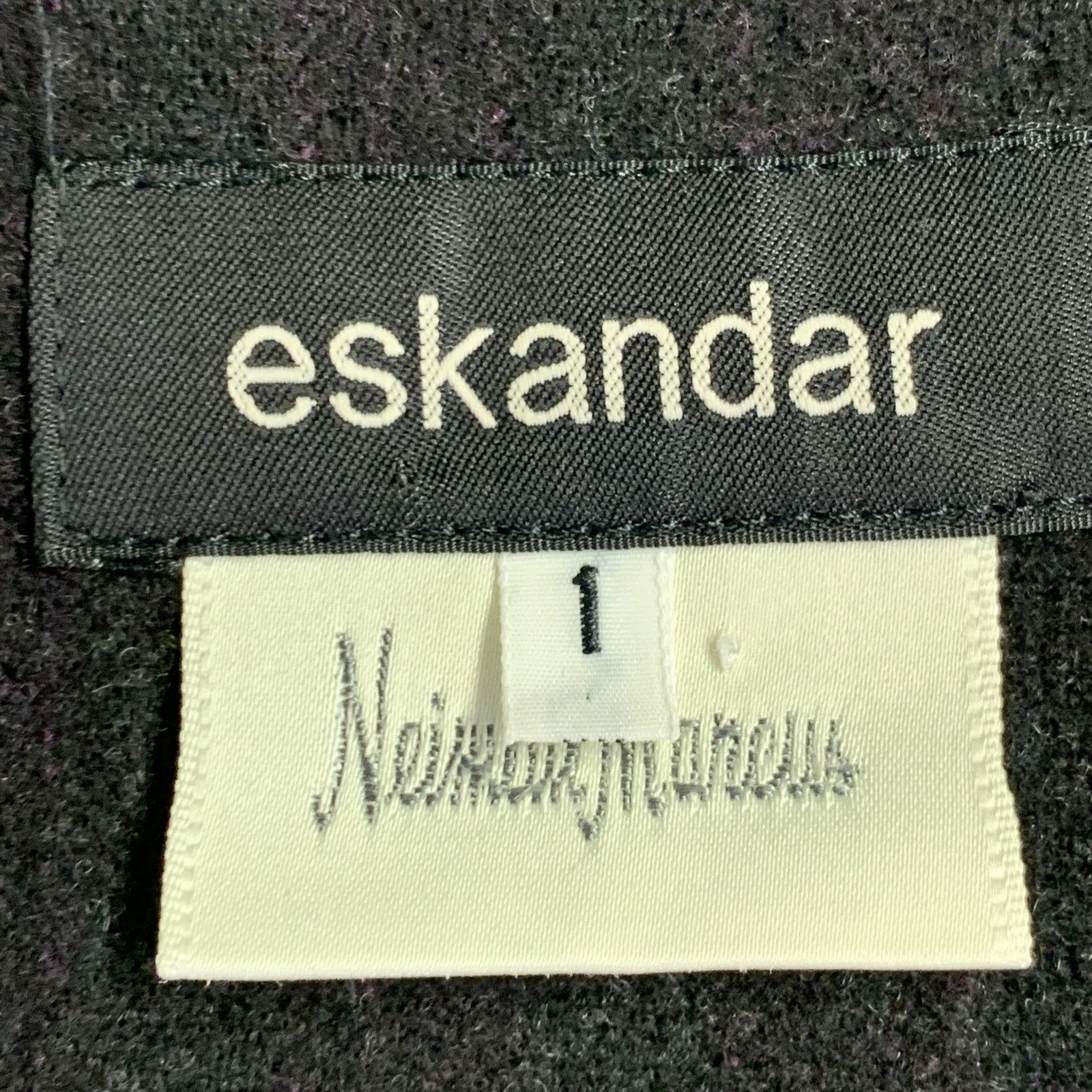 eskandar ESKANDAR Brown Purple Wool Cashmere Ribbed Open Front Vest Size L / US 10 / IT 46 - 4 Thumbnail