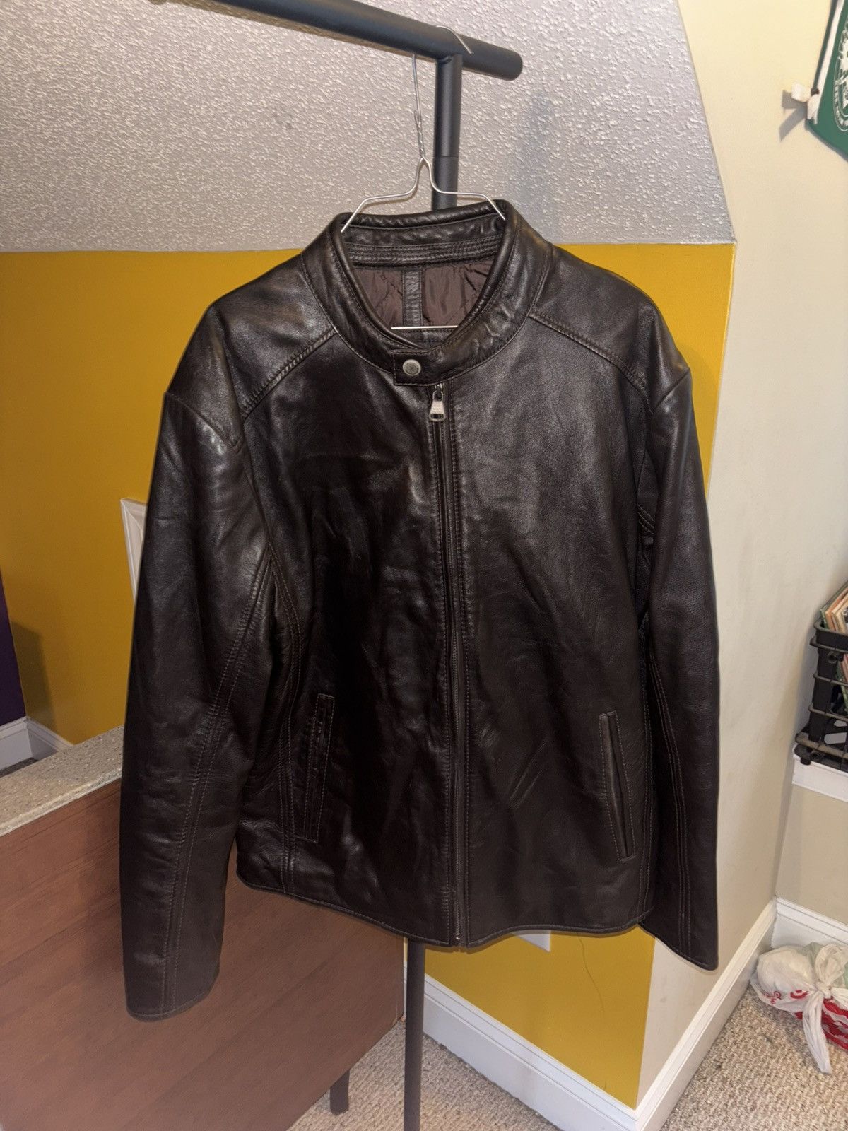 Other Andrew Marc Large Leather Jacket Size US L / EU 52-54 / 3 - 3 Thumbnail