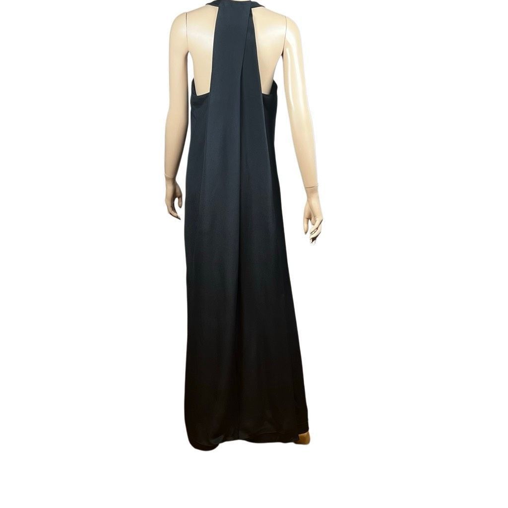 KOBI HALPERIN New Kobi Halperin Black Silk Maxi Dress with Pleated Necklin Size M / US 6-8 / IT 42-44 - 6 Thumbnail