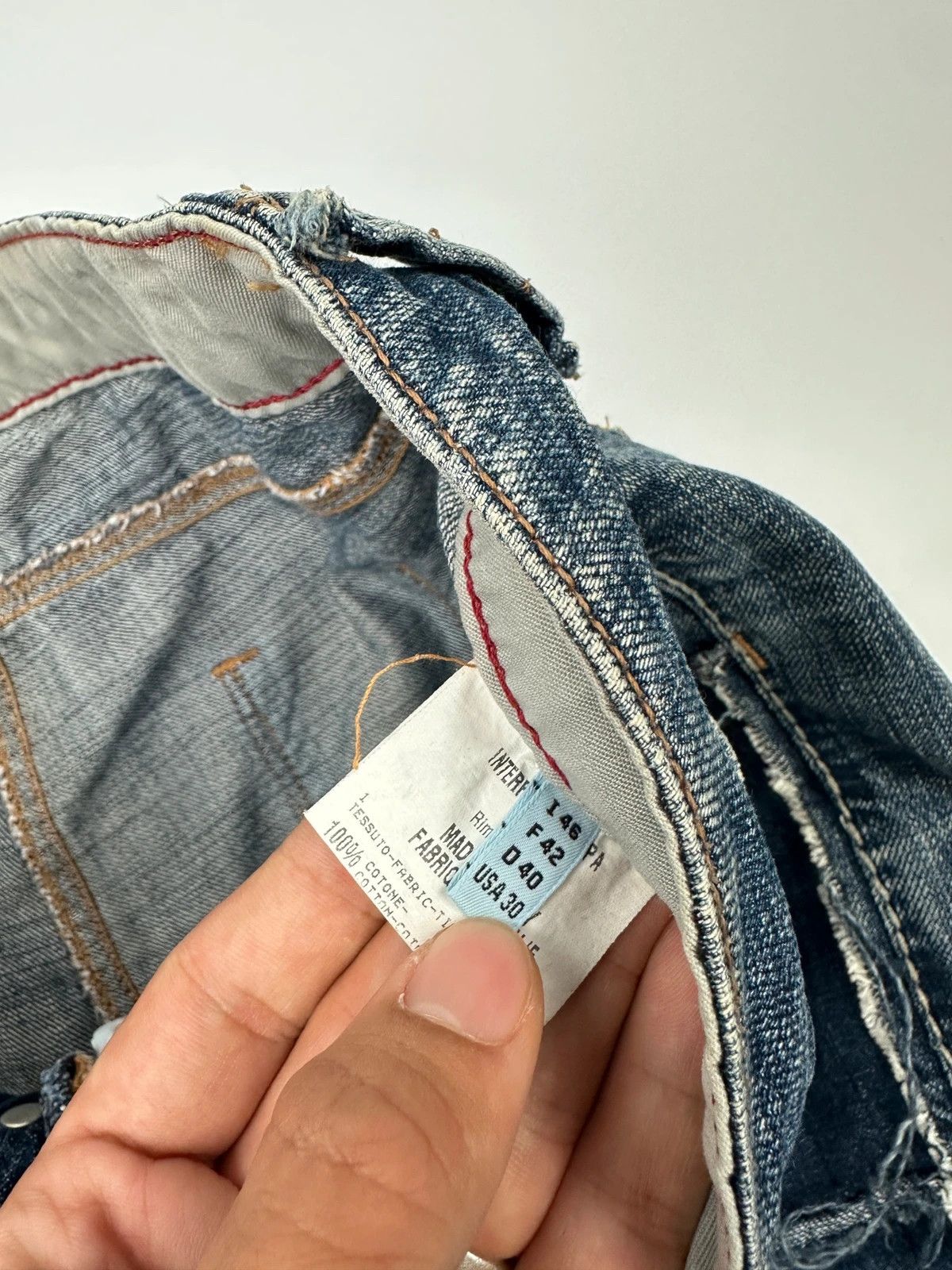Marithe + Francois Girbaud Marithé + Francois Girbaud SS2001 Denim Destroy Skirt Size 27" / US 4 / IT 40 - 12 Thumbnail