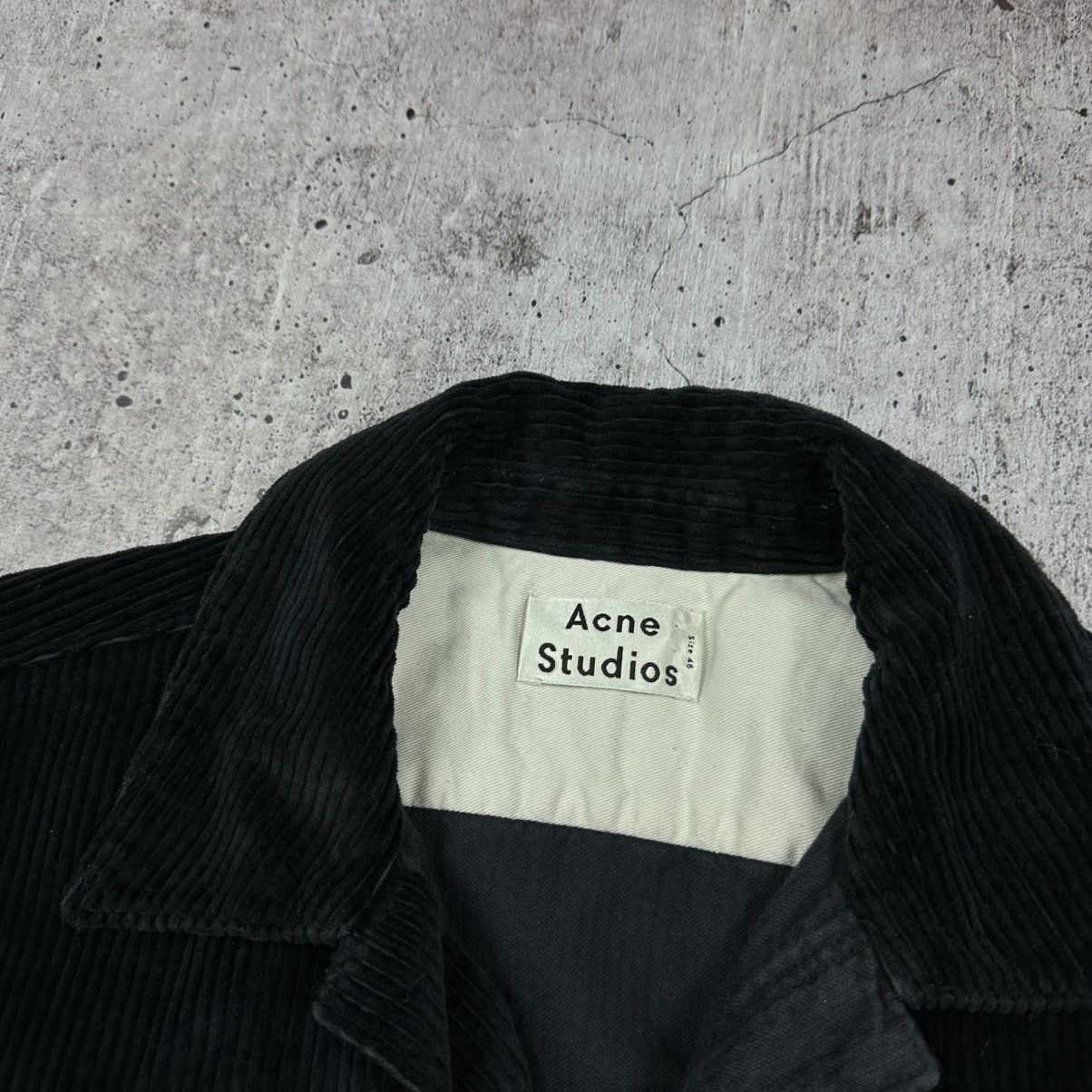 Acne Studios Acne Studios Vintage Corduroy Black Overshirt Size US S / EU 44-46 / 1 - 7 Thumbnail