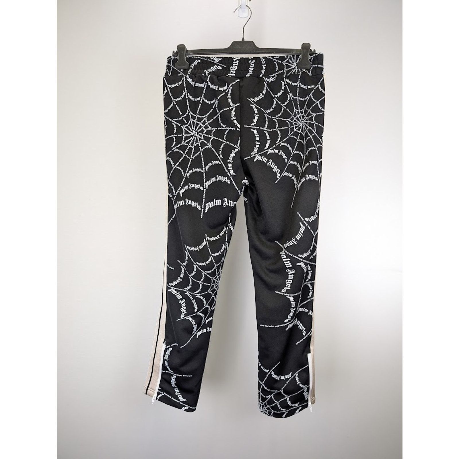 Palm Angels o1rshd1 Spider Web Classic Track Pant in Black Off White Size US 34 / EU 50 - 11 Thumbnail