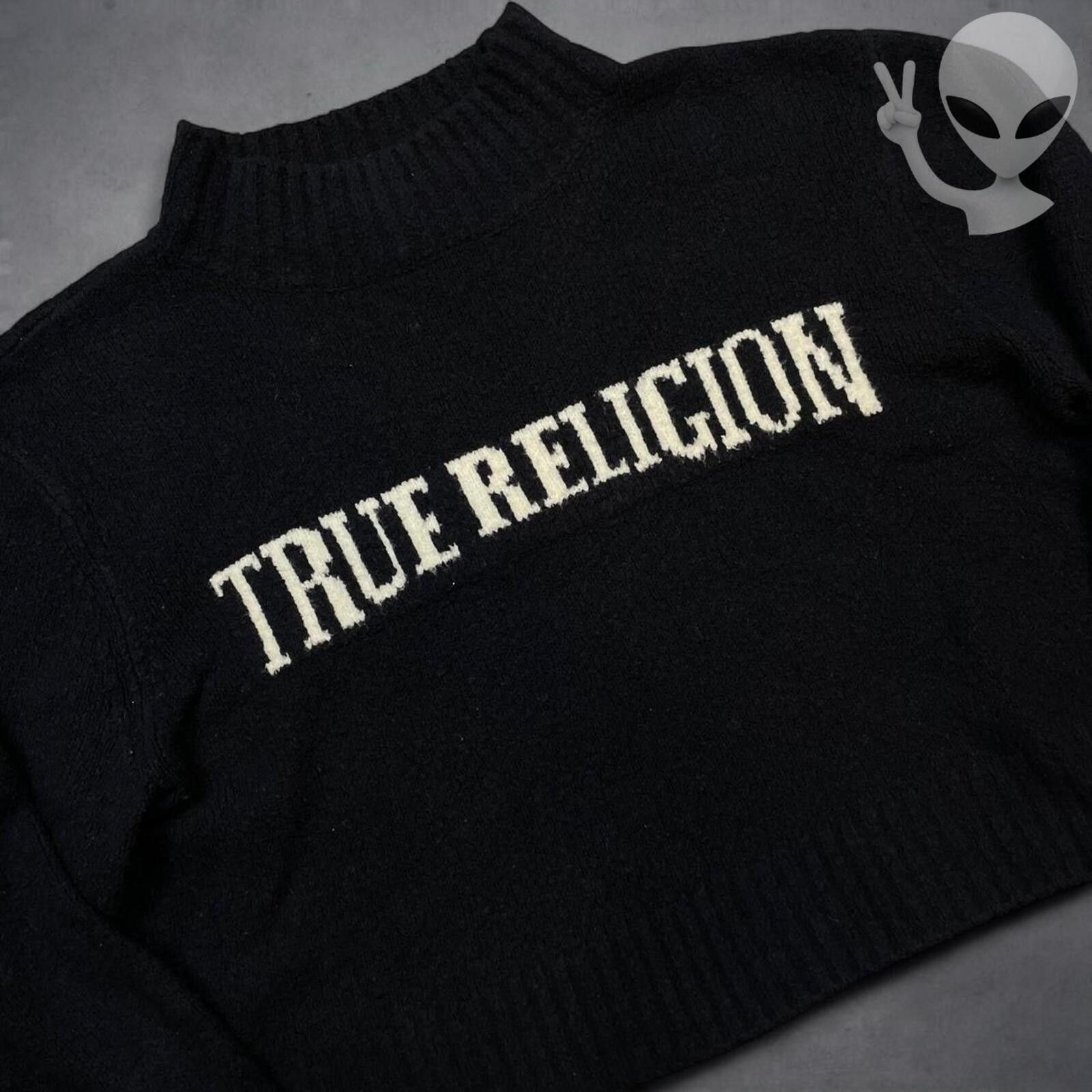 True Religion True Religion Knit Sweater Small Black Cropped Pullover Size S / US 4 / IT 40 - 3 Thumbnail
