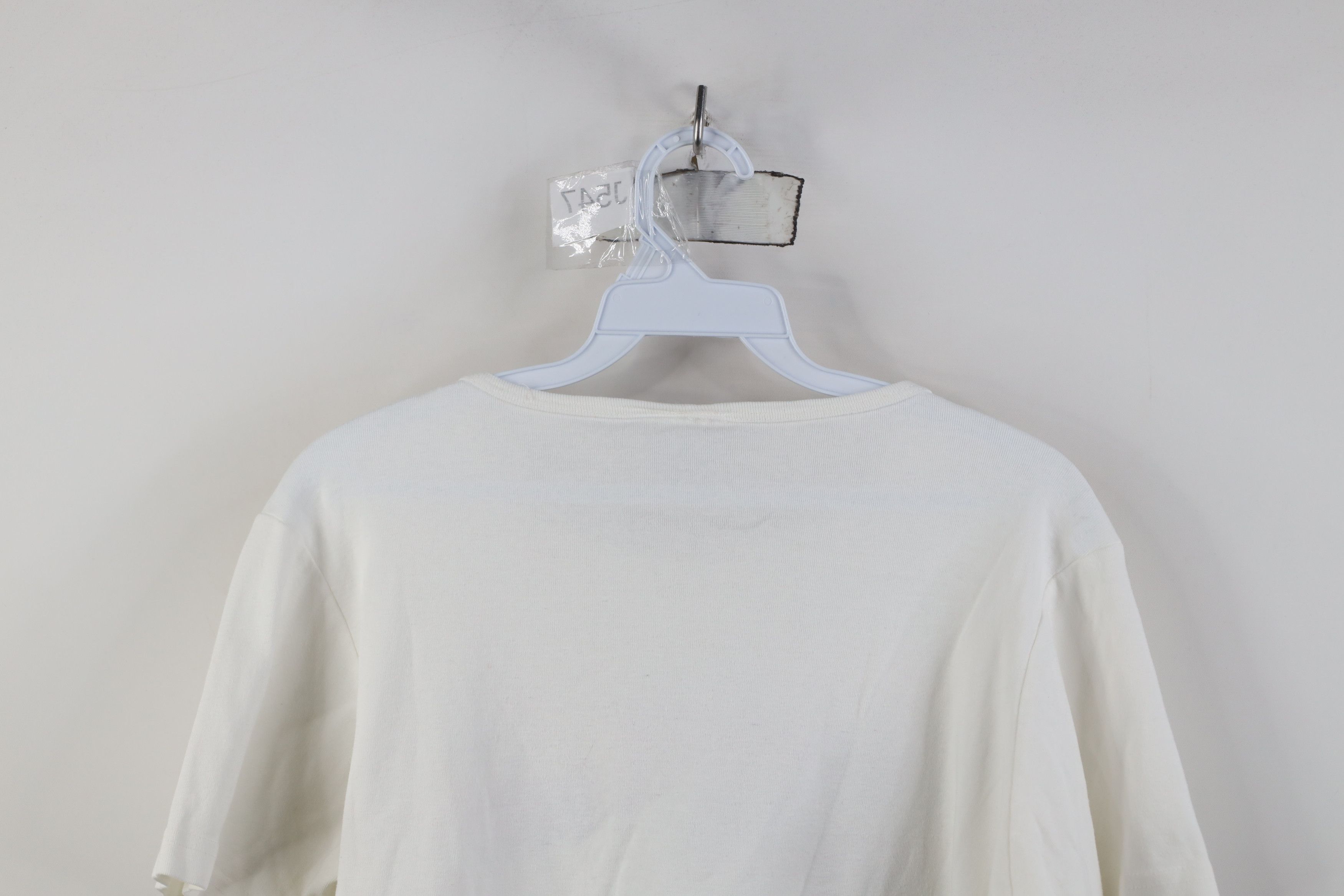 Vintage Vintage 90s Planet Hollywood Cropped Ribbed Knit T-Shirt USA Size US L / EU 52-54 / 3 - 13 Thumbnail