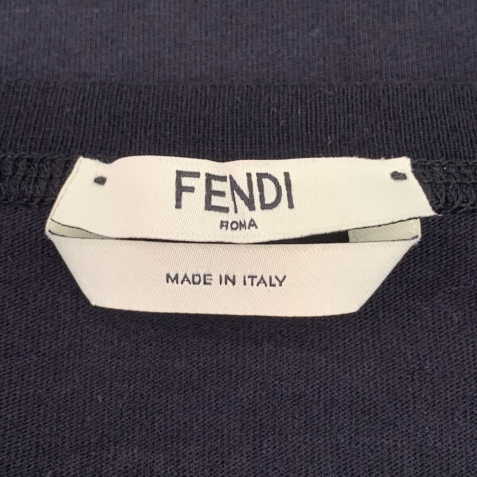 Fendi Fendi Womens T-Shirt Black With Red Graphic Print Size 40 Co Size S / US 4 / IT 40 - 3 Thumbnail