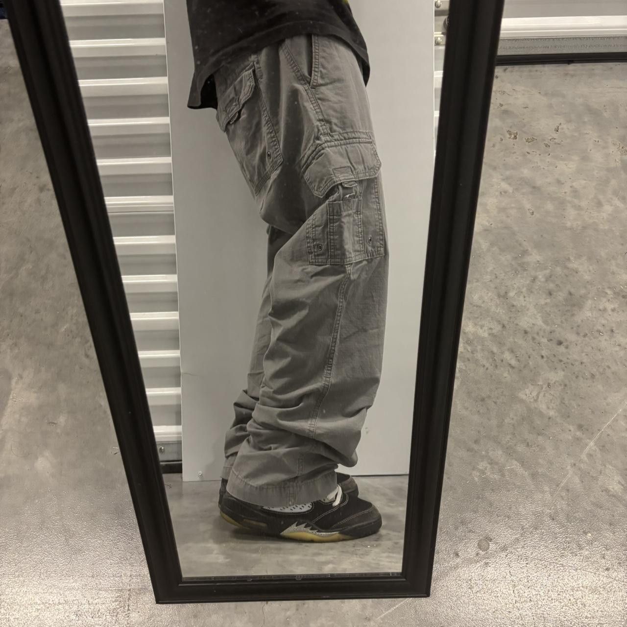 Japanese Brand × Vintage Crazy Vintage Y2K/2000s Grey Workwear Streetwear Skater Cargo Pants! Size US 34 / EU 50 - 2 Thumbnail