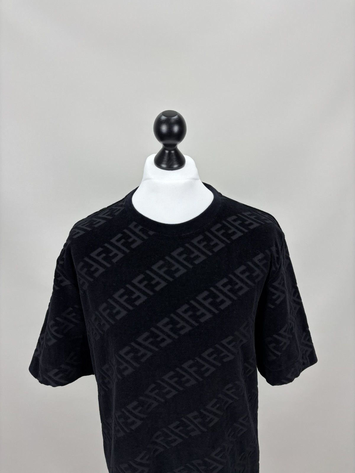 Fendi Mens corduroy t shirt monogram FENDI Size L Color Black Size US L / EU 52-54 / 3 - 3 Thumbnail
