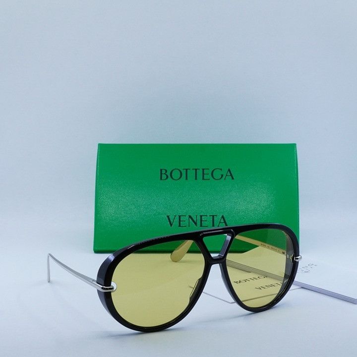 Bottega Veneta Bottega Veneta BV1274S 002 Sunglasses Black Aviator Frame Size ONE SIZE - 11 Thumbnail