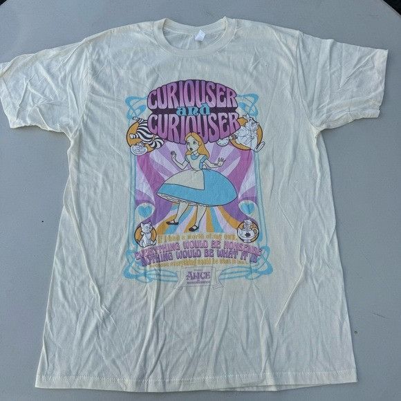 Disney New Alice in Wonderland Curiouser and Curiouser Graphic Tee Size US L / EU 52-54 / 3 - 2 Thumbnail