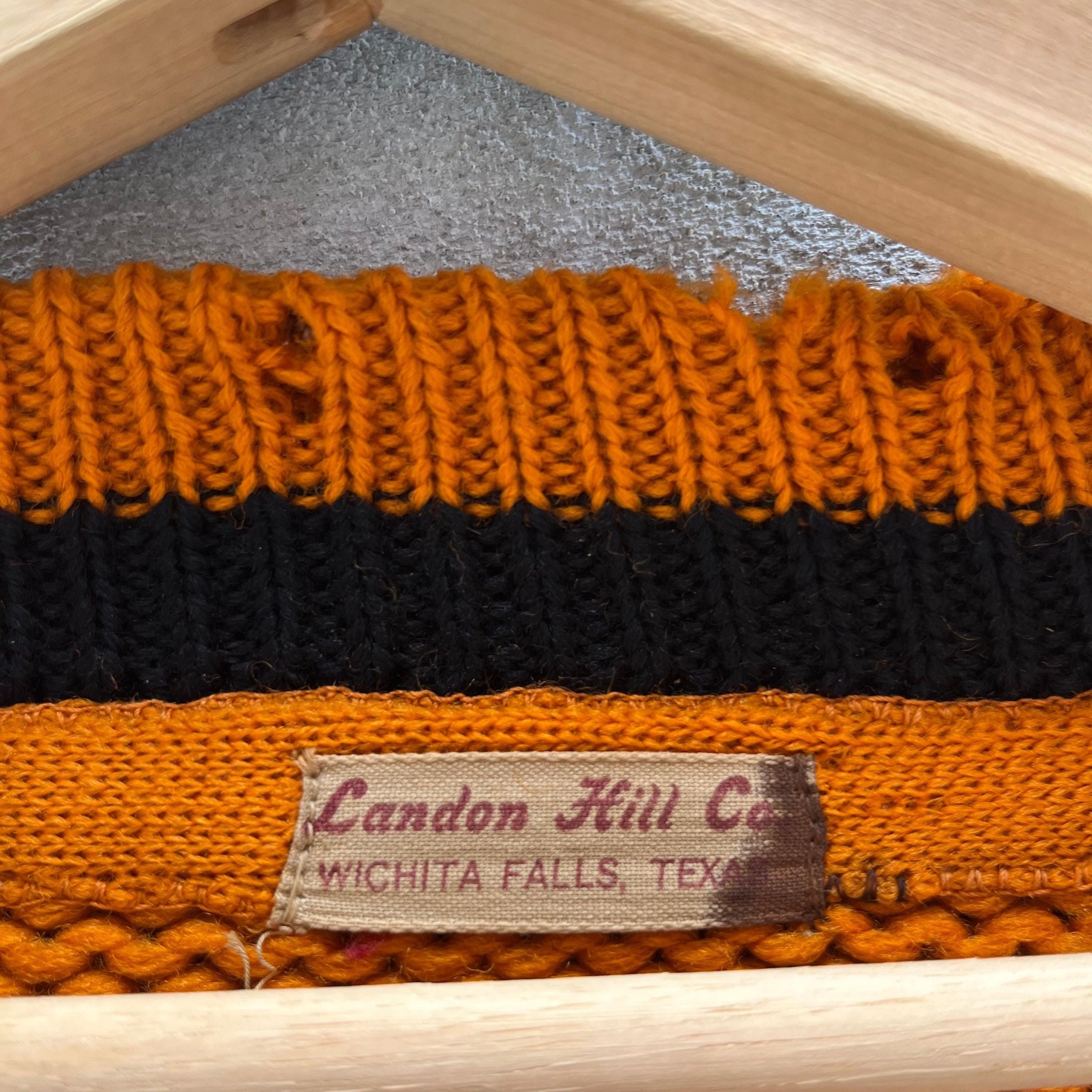 Vintage 1930s "Q" London Hill Co. Orange Knit Sweater Size US L / EU 52-54 / 3 - 3 Thumbnail