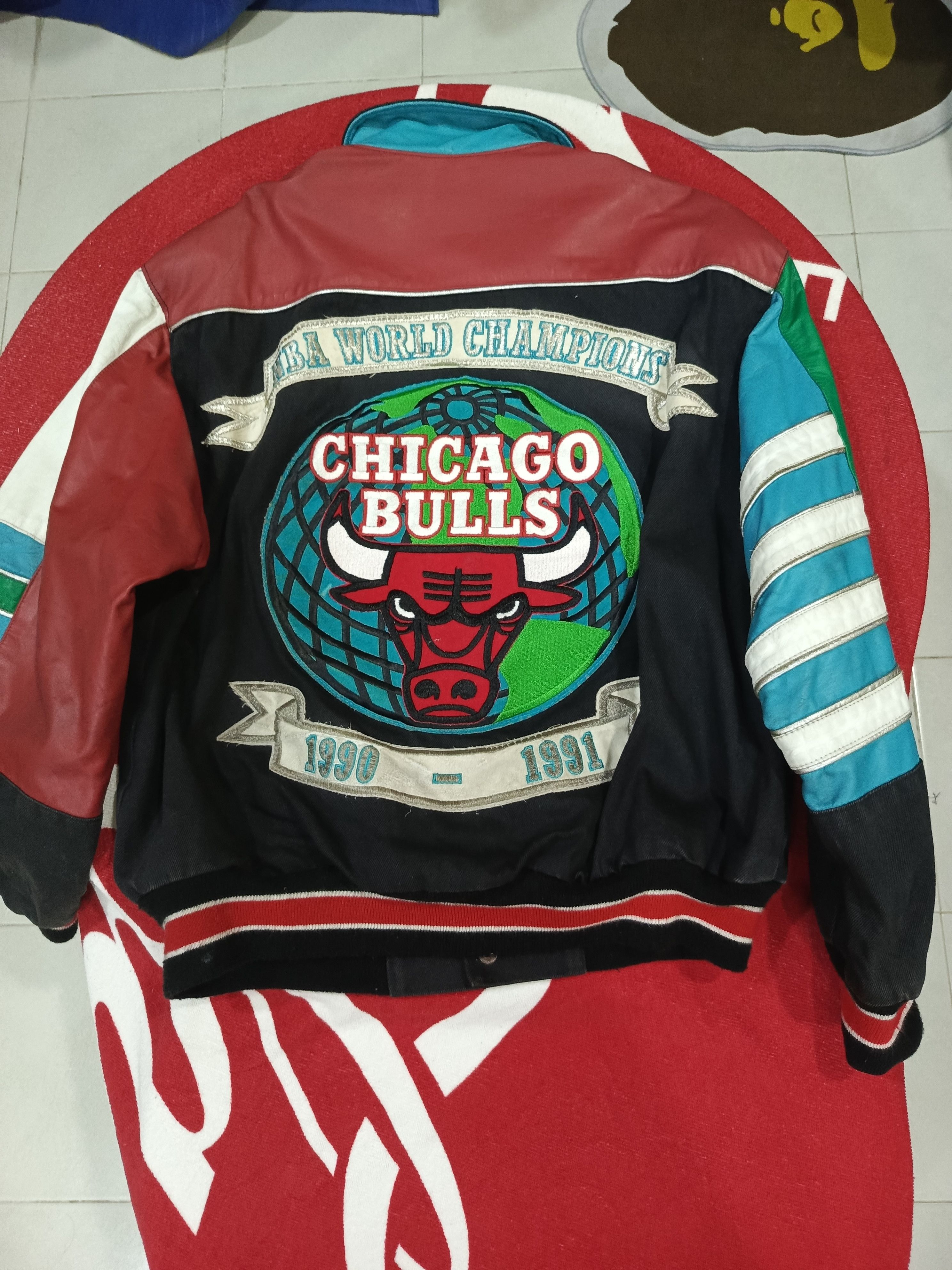 Vintage Jeff Hamilton 1990-1991 Chicago Bulls Jacket Size US M / EU 48-50 / 2 - 1 Thumbnail