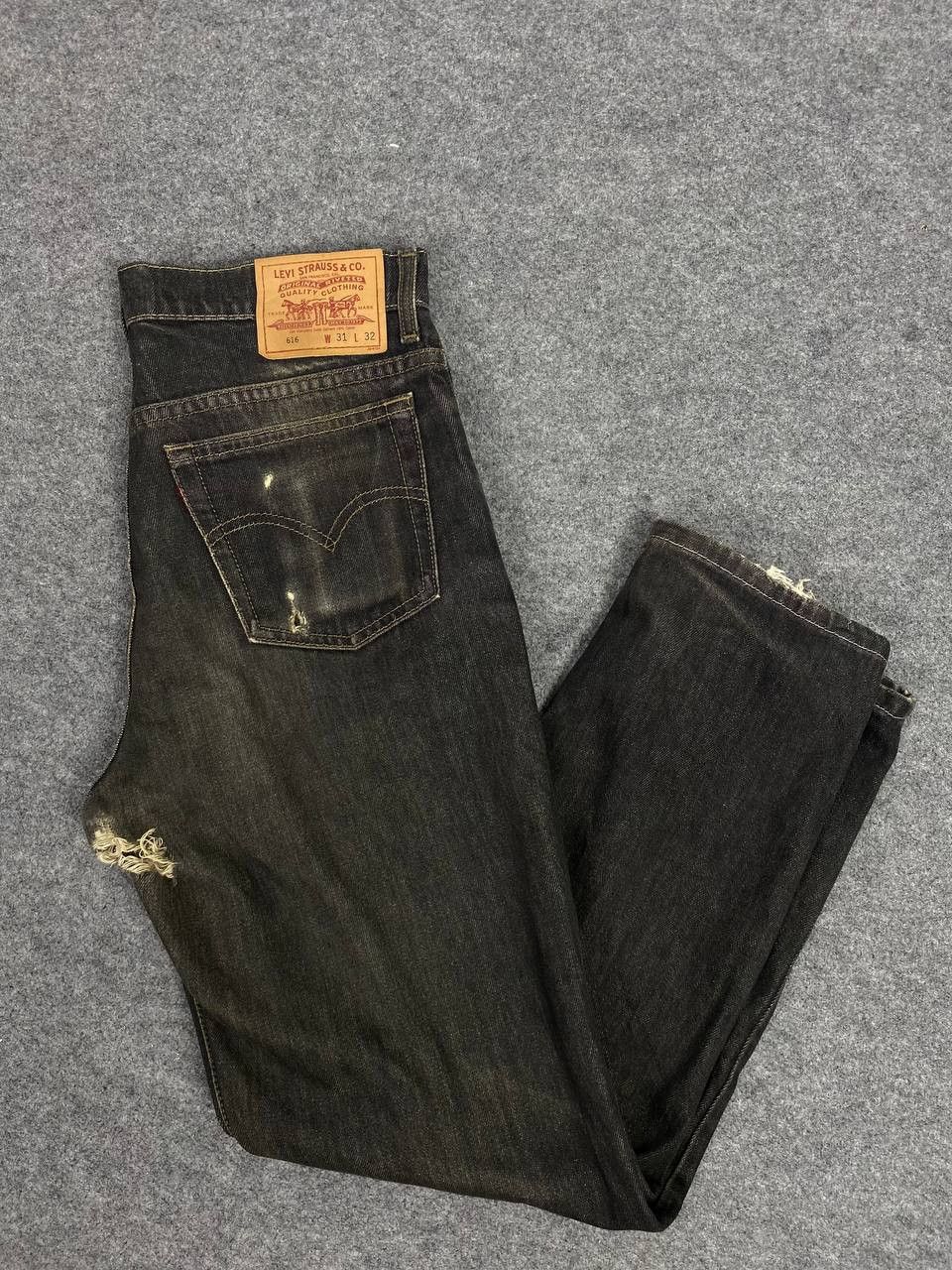 image of Vintage Levis 616 Black Distressed Denim, Men's (Size 32)
