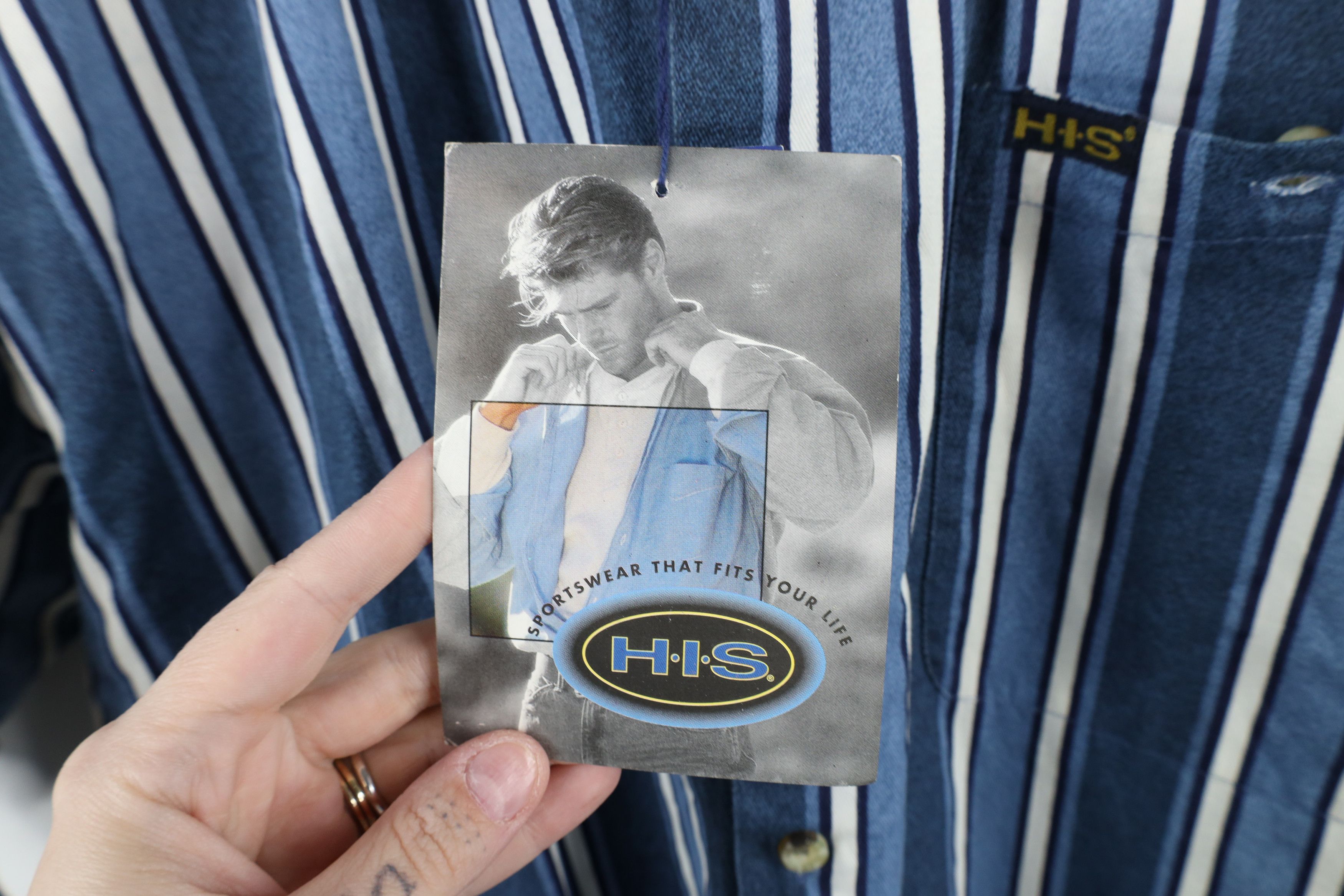 Vintage Deadstock Vintage 90s Streetwear Block Button Down Shirt Size US XXL / EU 58 / 5 - 6 Thumbnail