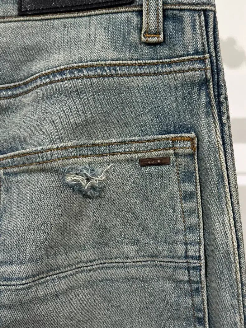 Amiri Amiri Blue water-washed distressed denim long pants Size US 29 - 5 Thumbnail