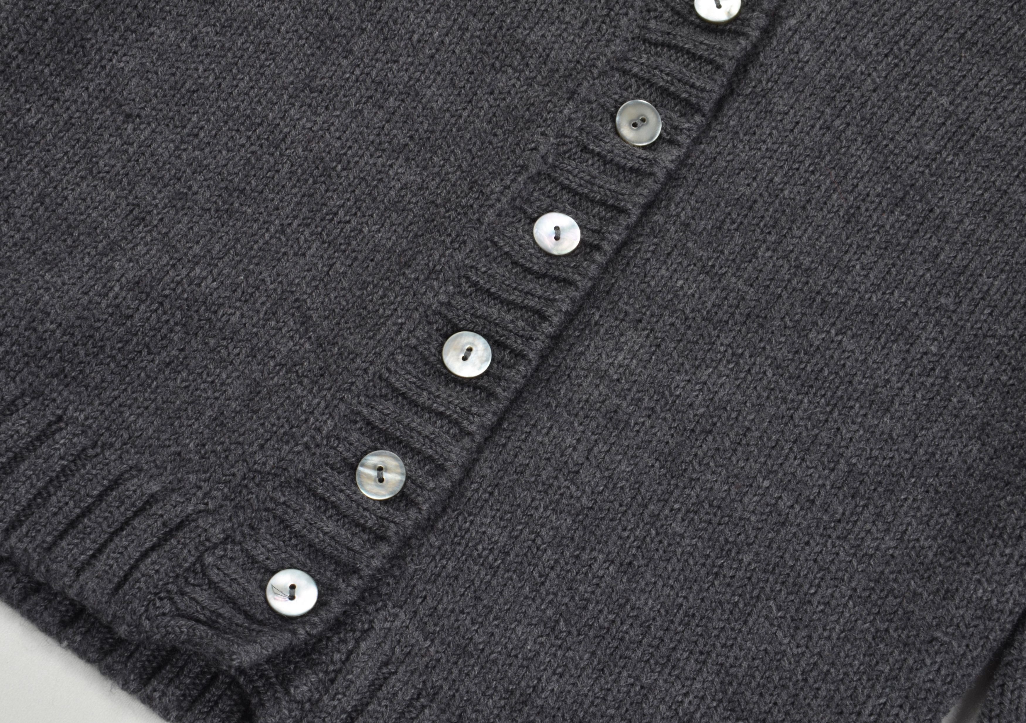 Other Elise Gug Lana Wool V-Neck Grey Knit Cardigan Size M / US 6-8 / IT 42-44 - 7 Thumbnail
