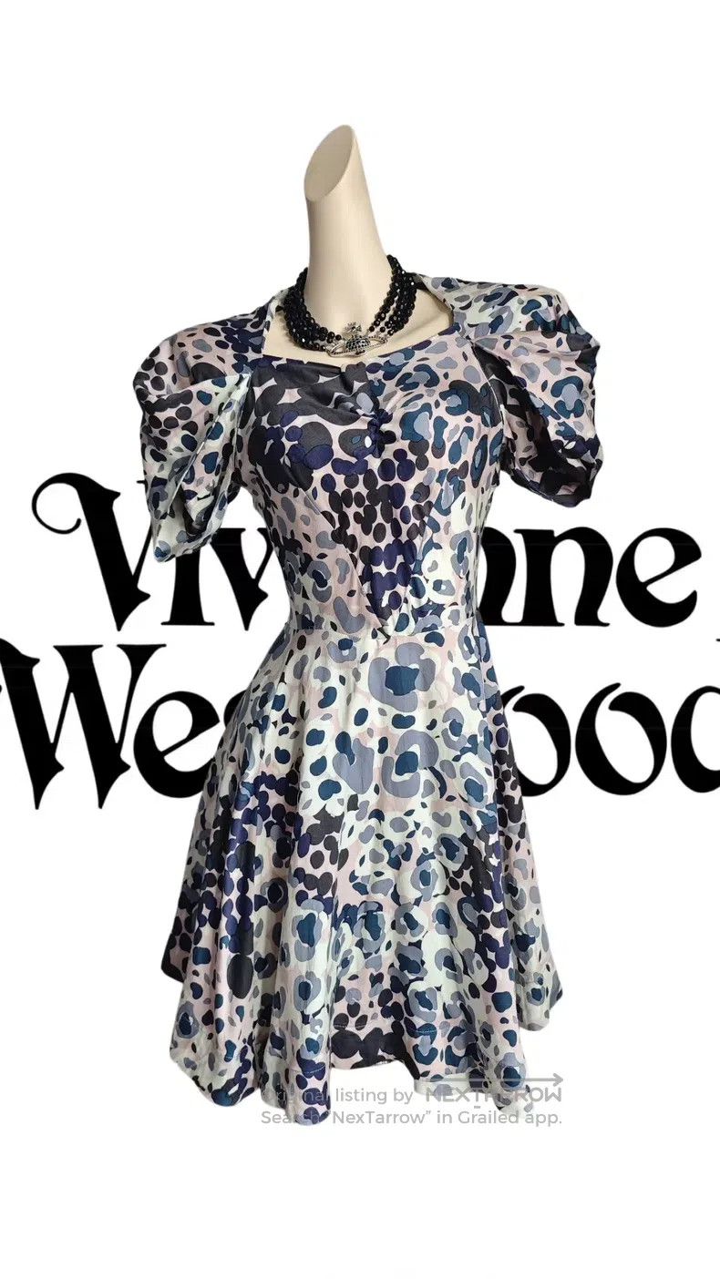 Vivienne Westwood Vivienne Westwood Leopard Print Blue and Pink Printed Asym Size M / US 6-8 / IT 42-44 - 1 Thumbnail