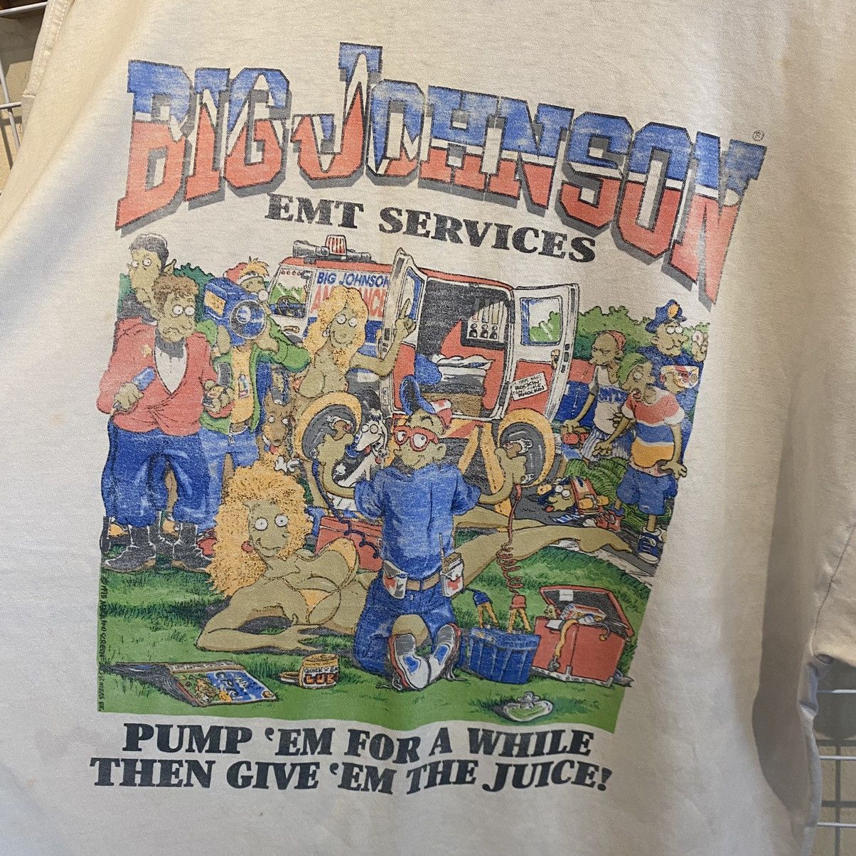 Vintage Vintage Big Johnson EMT Services T-Shirt Size US XL / EU 56 / 4 - 5 Thumbnail