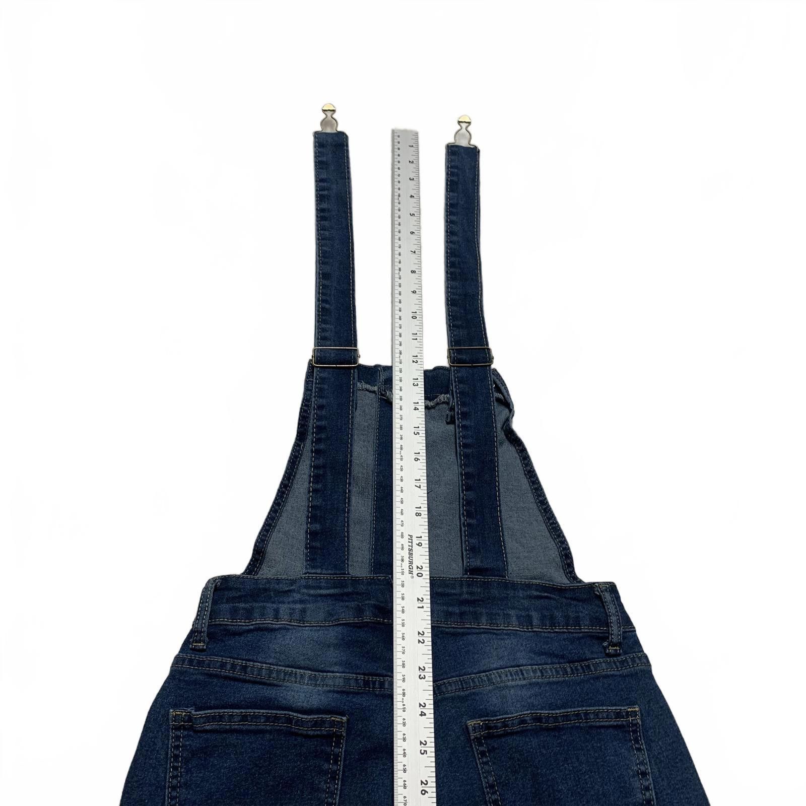 NBDN Nobrandedon Denim Overalls Women's Size Small Blue Flared Legs Jeans Size 28" / US 6 / IT 42 - 11 Thumbnail