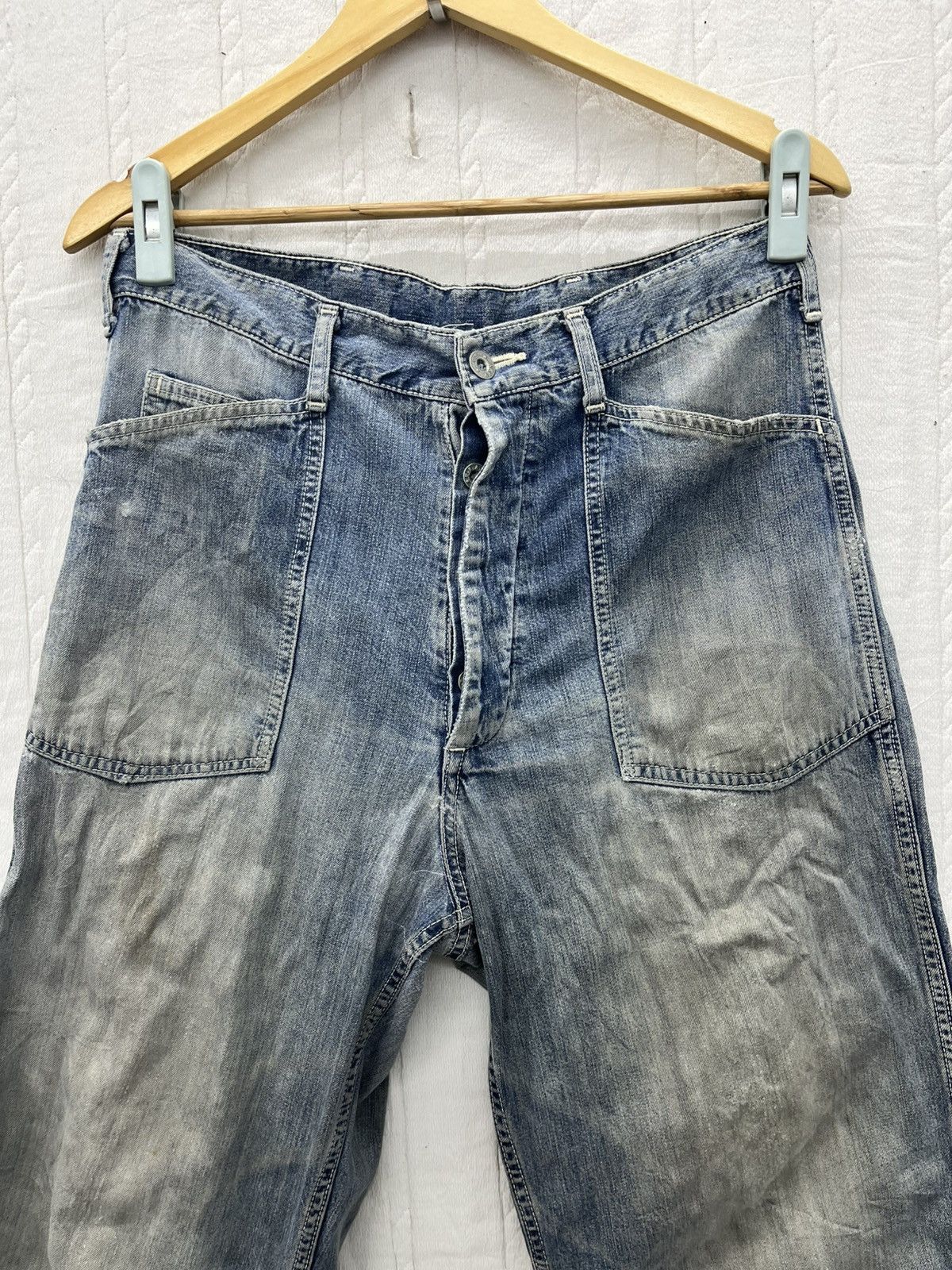 Vintage US ARMY DISTRESSED CARPENTER DENIM Size US 31 - 4 Thumbnail