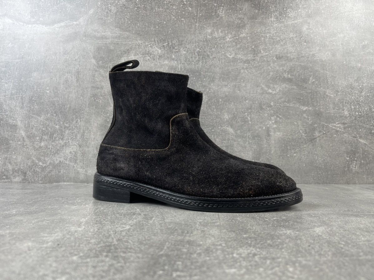 A1923 Avant Garde Handcrafted Zip C.C.Poell Style Suede Boots Size US 9 / IT 39 - 2 Thumbnail