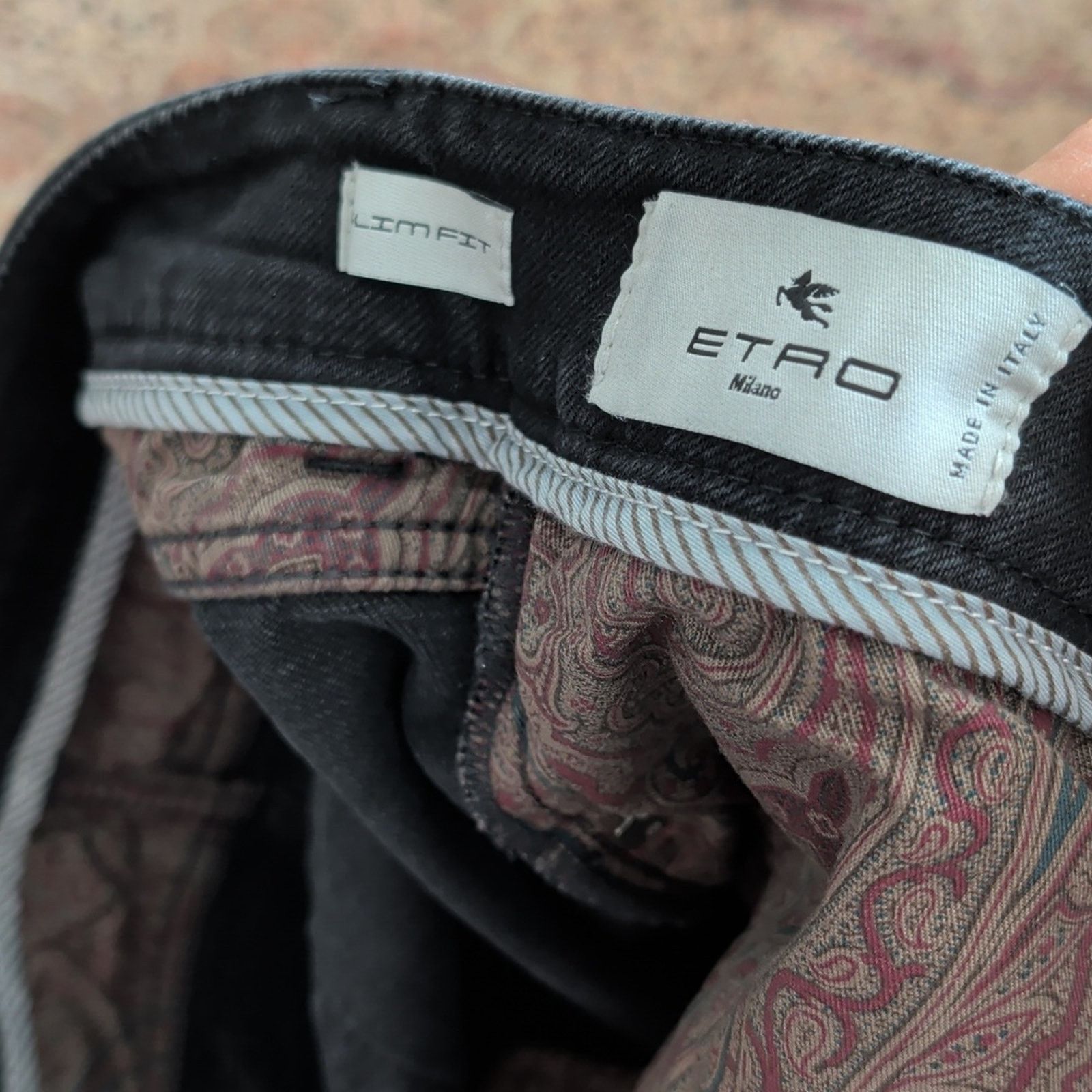 Etro Etro Dark Charcoal Men's Jeans Size 34 Size US 34 / EU 50 - 10 Thumbnail