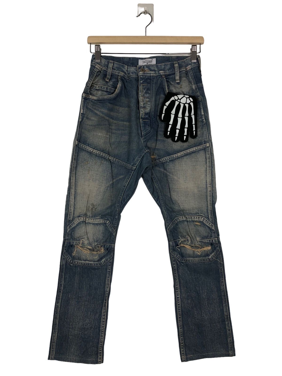 Japanese Brand 🔥90s Rare Distressed Design Jeans Fadthree Hysteric Glamour Size US 26 / EU 42 - 1 Thumbnail